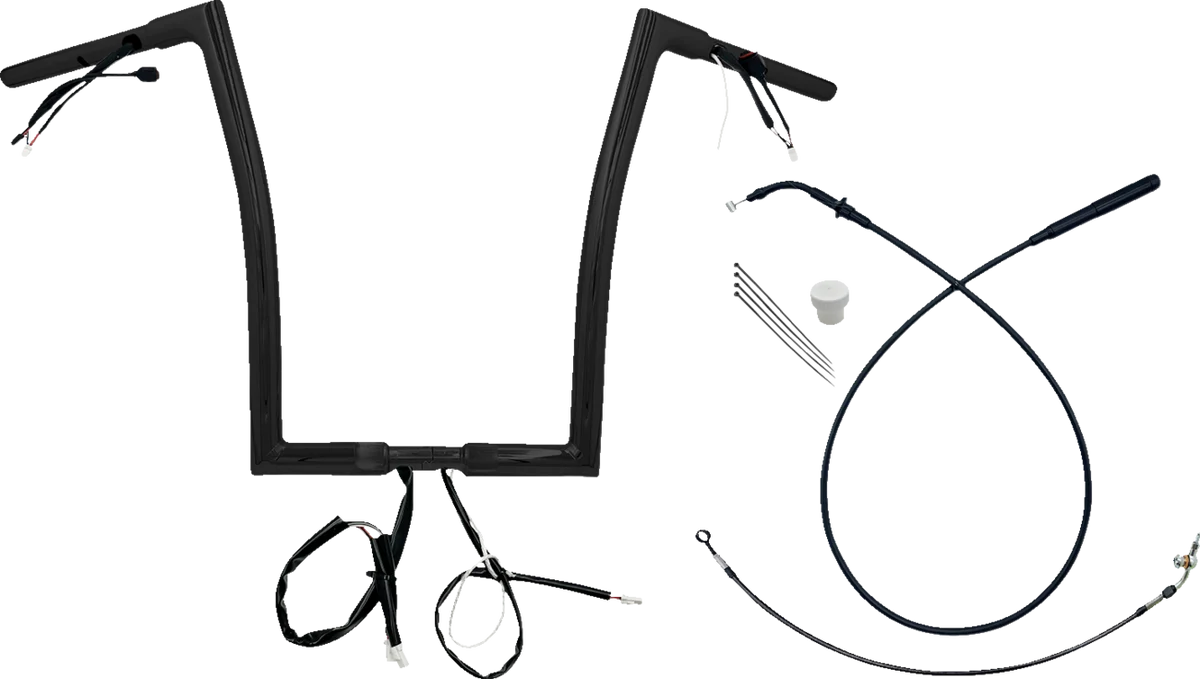 Lightweight FAT BAGGERS INC. 1-1 4 EZ Install Flat Top Handlebar - 16 - Black 749916-B Easy-to-Use