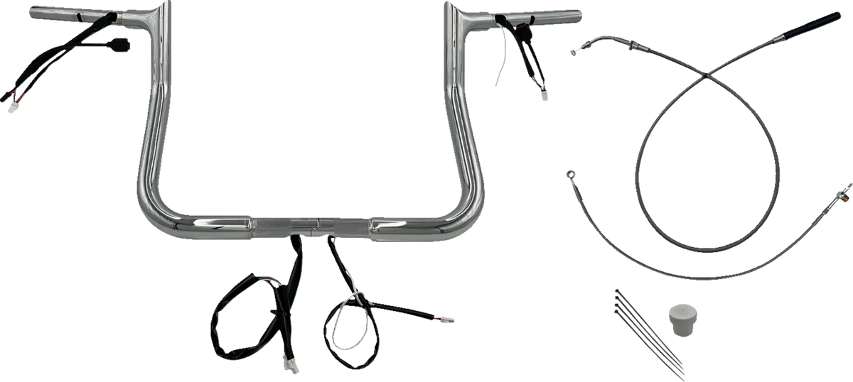 Elegant FAT BAGGERS INC. 1-1 4 EZ Install Pointed Top Handlebar - 11 - Chrome 949011 Official