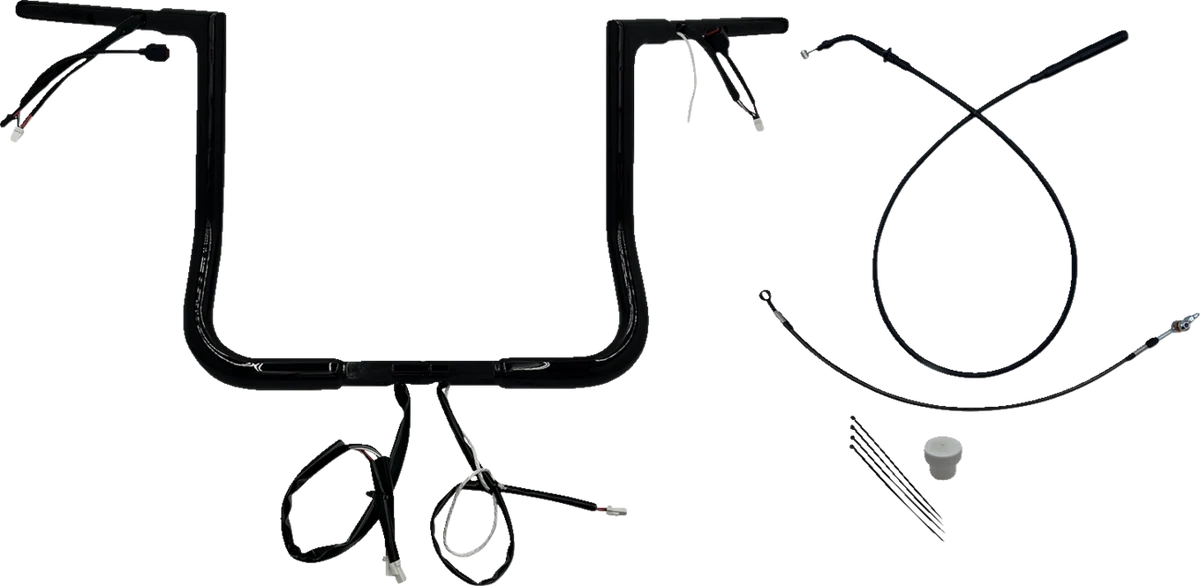 Outstanding FAT BAGGERS INC. 1-1 4 EZ Install Flat Top Handlebar - 14 - Black 749014-B Fast
