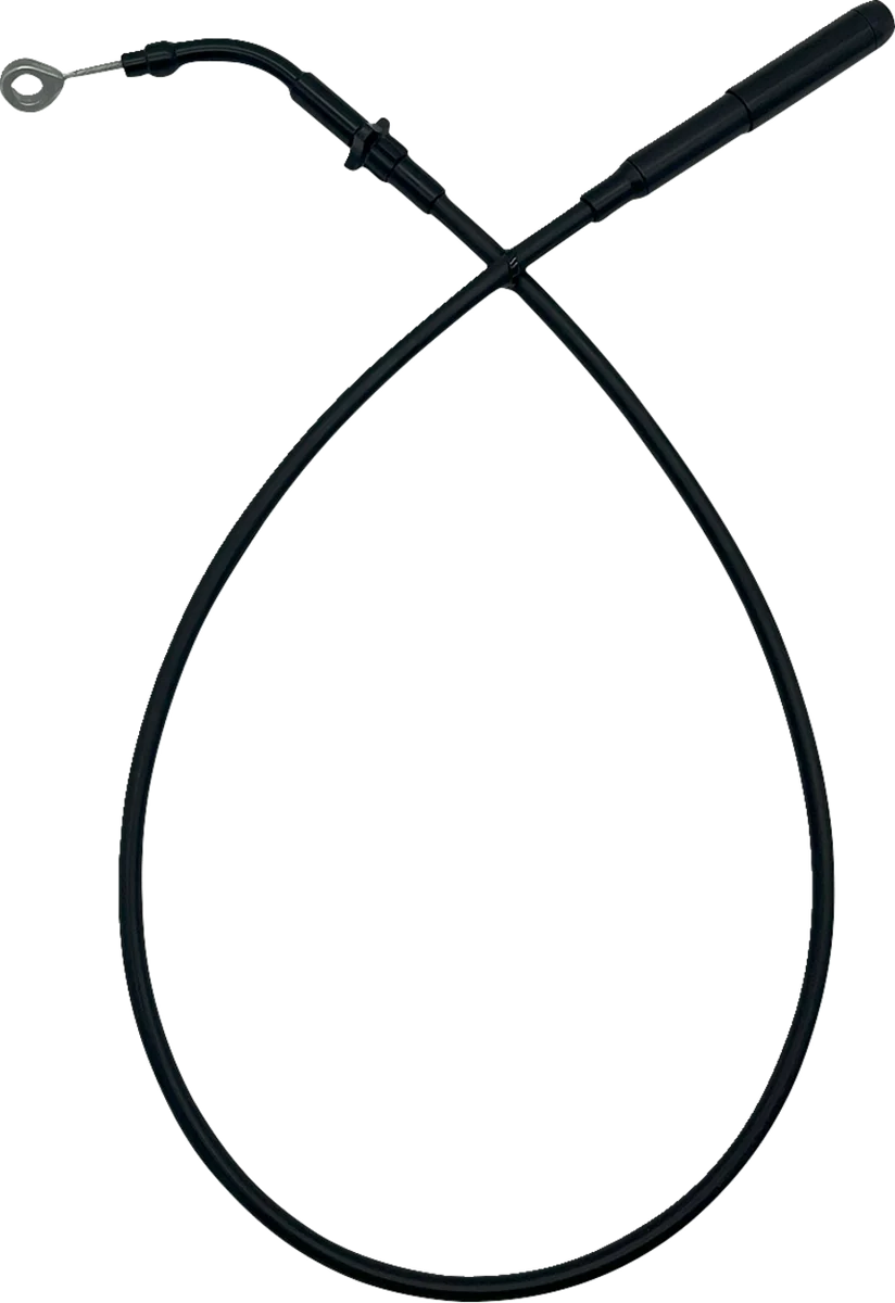 Solid FAT BAGGERS INC. EZ Install Upper Clutch Cable - FLTR FLHX '21-'23 - 10 - Black 118010-B Contemporary