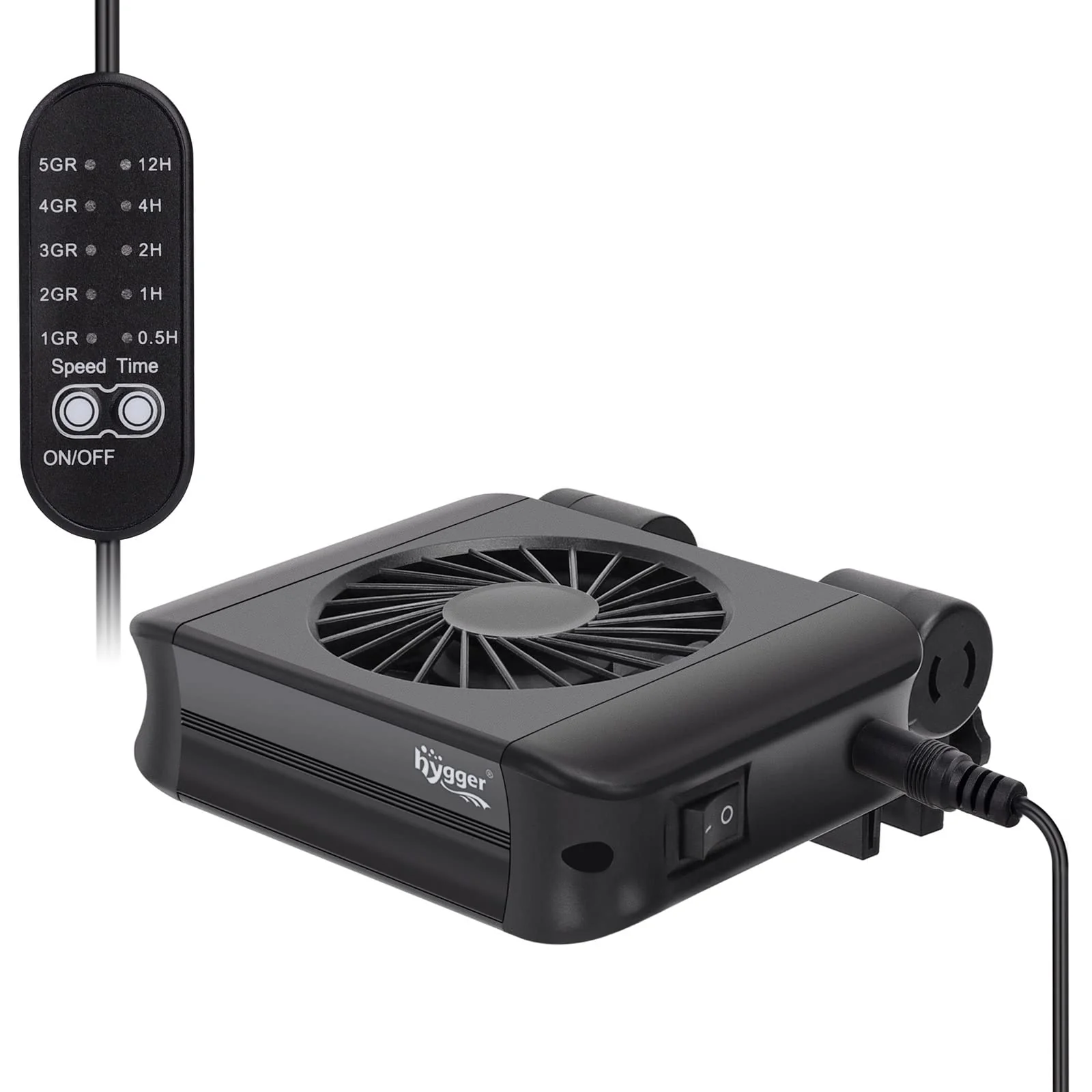 Excellent Hygger Aquarium Chillers Fan - Quiet 1-Fan Head Cooling with Timer 5 Wind Levels Green