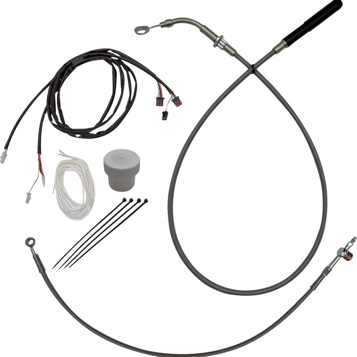 Carefully Designed FAT BAGGERS INC. EZ Install Kit - 6 - FLHT FLHX - Braided 119014 Versatile
