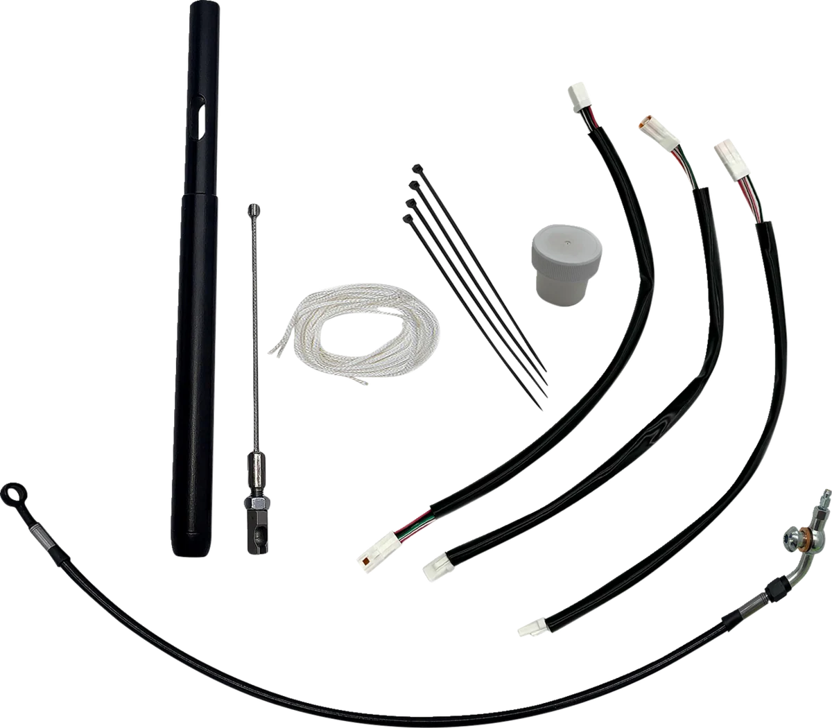 Fast FAT BAGGERS INC. Handlebar Clutch Cable Extension - 4 - Black 139914-B Healthy