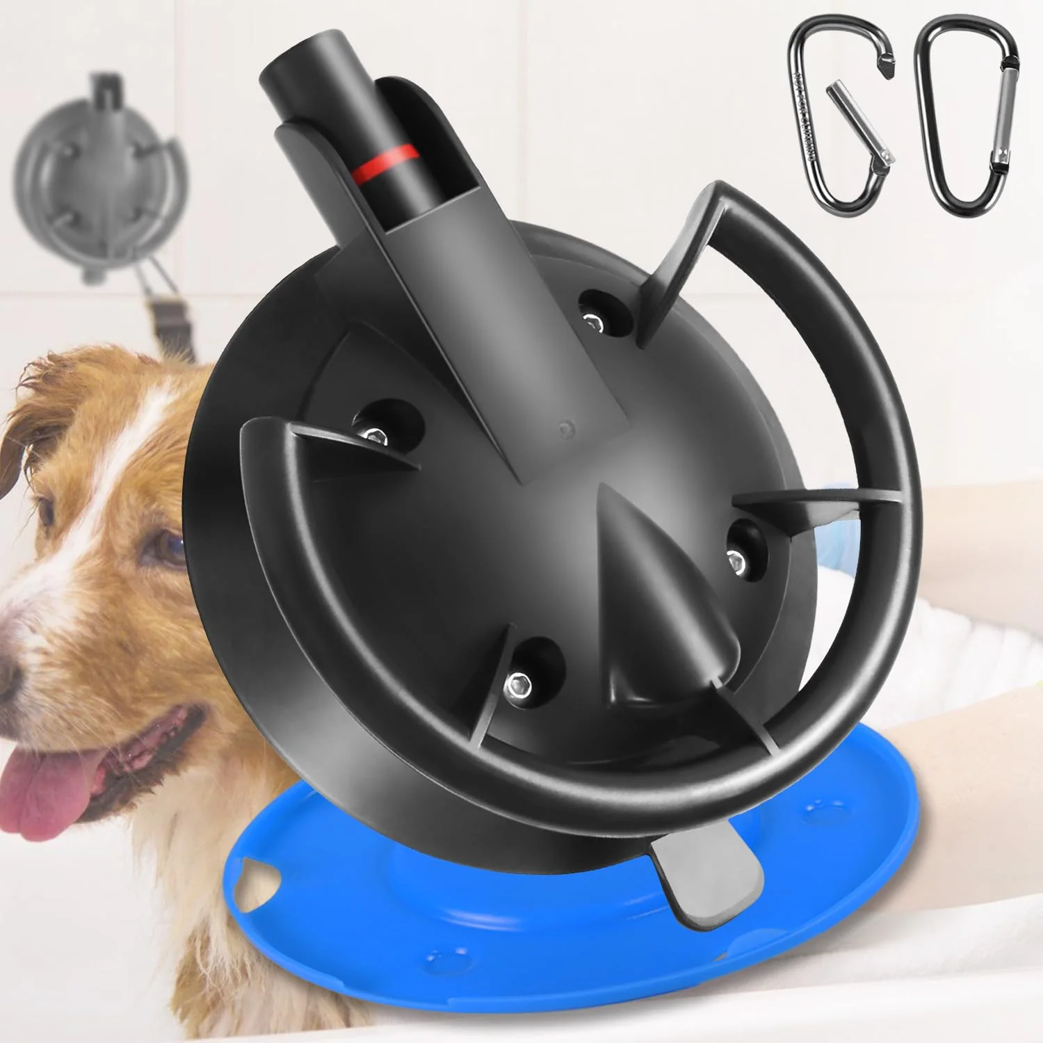 Certified HLOGREE Heavy Duty Dog Bathing Suction Cup for Large Dogs ≤110 lbs Grooming Restraint Smooth