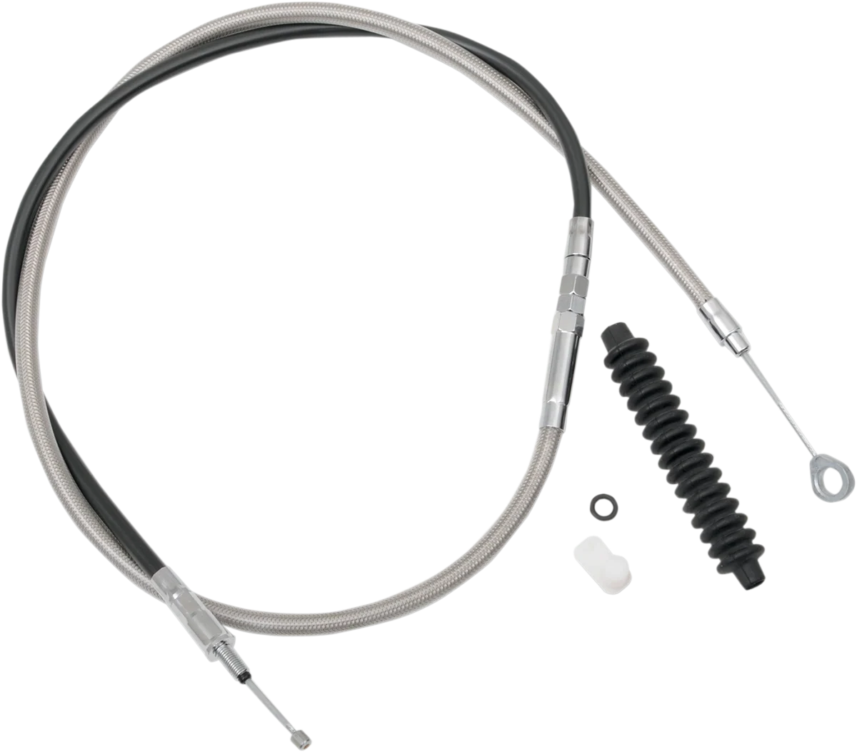High-End DRAG SPECIALTIES High-Efficiency Braided Stainless Steel Clutch Cable 5322405HE Breathable