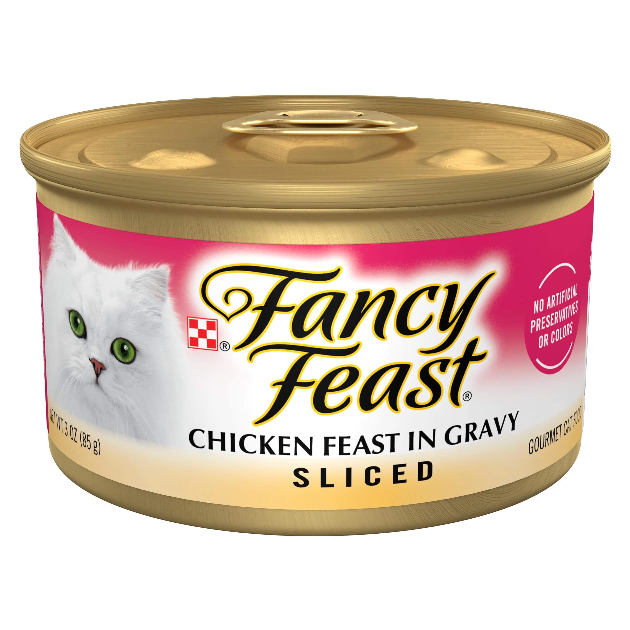 Elegant Fancy Feast Sliced Chicken Feast Wet Cat Food in Gravy Pack of 24 3 oz Cans Elite