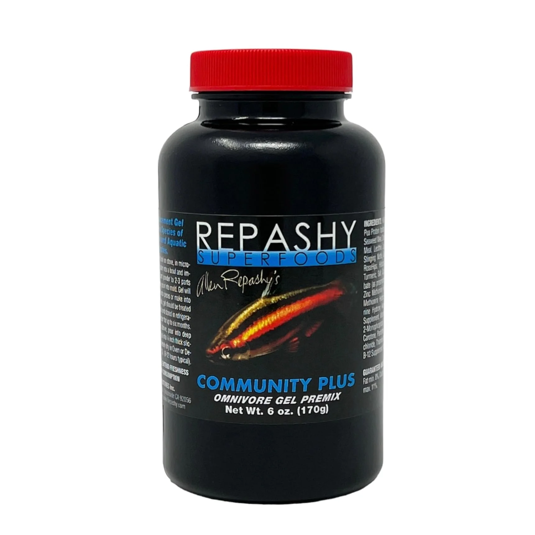 Authentic Repashy SuperFoods Community Plus 6 oz Jar – Complete Gel Meal for Freshwater Omnivores Crafted