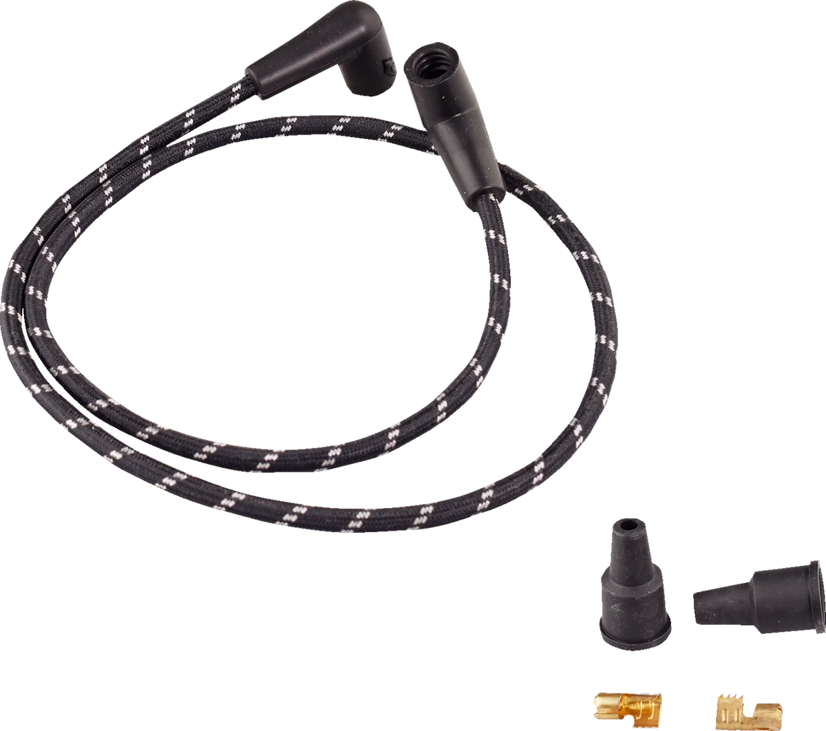 Powerful DRAG SPECIALTIES Plug Wires - Braided - Black White 40176 First-Class