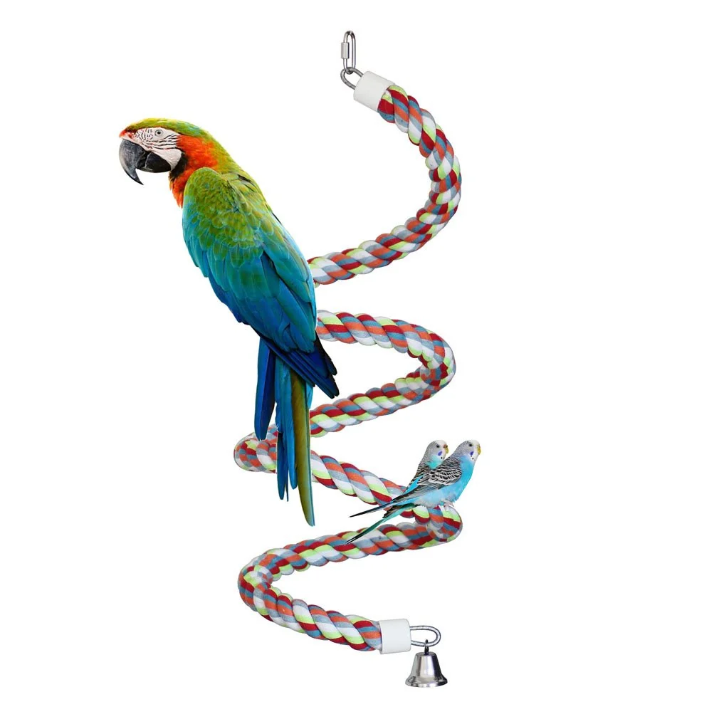Dependable KINTOR Rope Bungee Perch 83inch – Colorful Parrot Toy for Large Medium Birds Elegant
