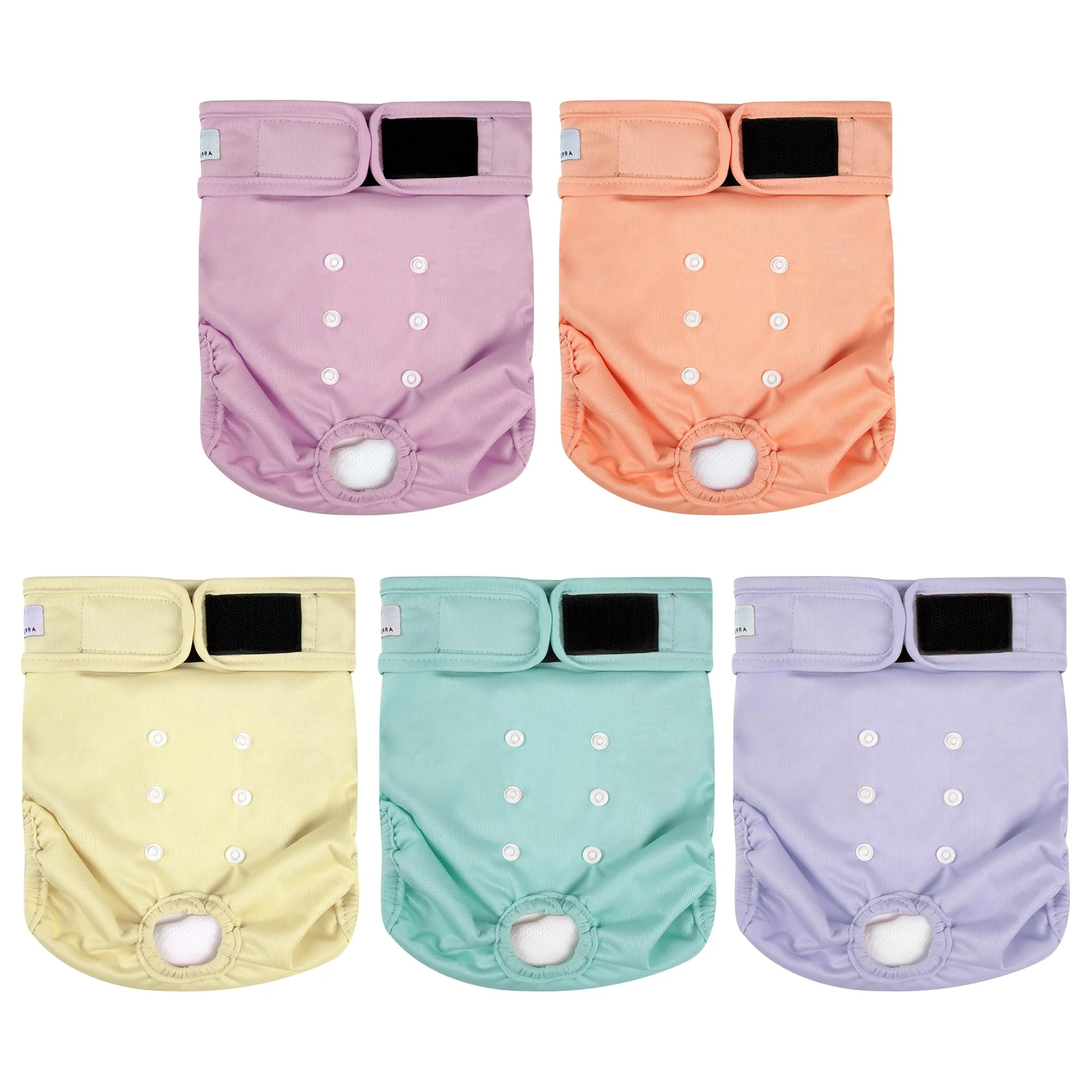 Eco-Friendly ZINGTERRA 5 Pack Washable Female Dog Diapers – Reusable Leakproof Adjustable Fit First-Class