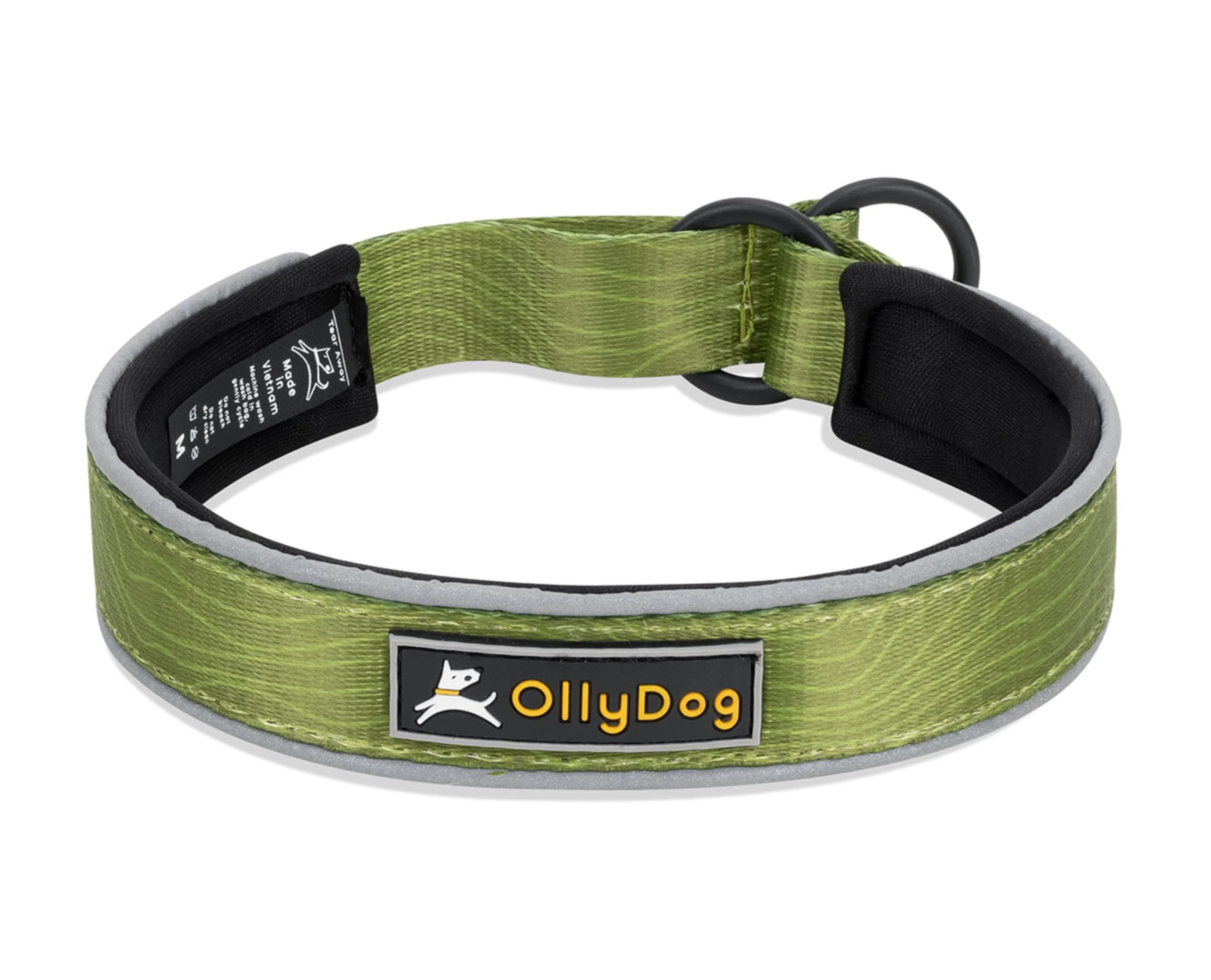 Smooth OllyDog Martingale Reflective Comfort Collar – Neoprene Padding Night Visibility Large Cactus Woodgrain Professional