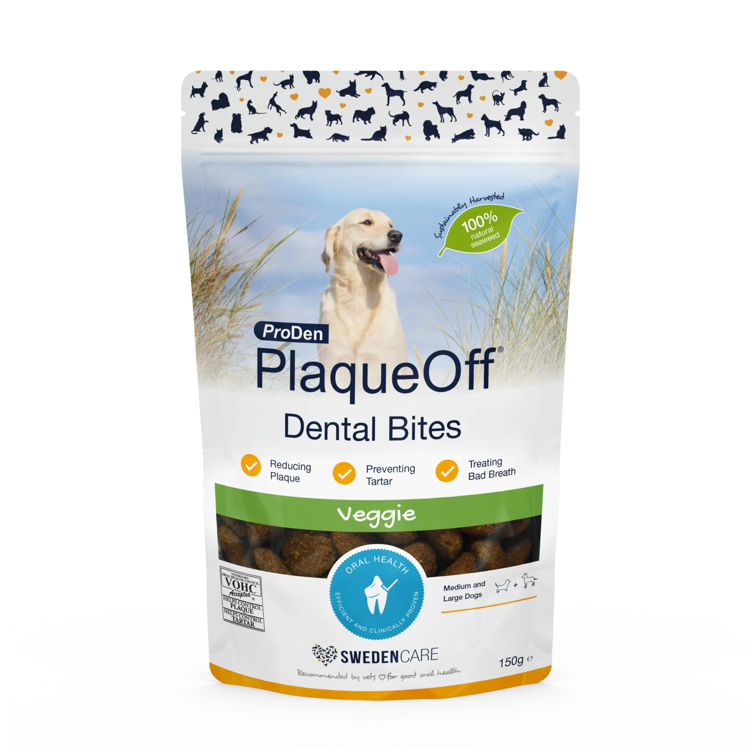 Exclusive ProDen PlaqueOff Dental Bites Dog 150 g – VOHC- Dental Care Original Design