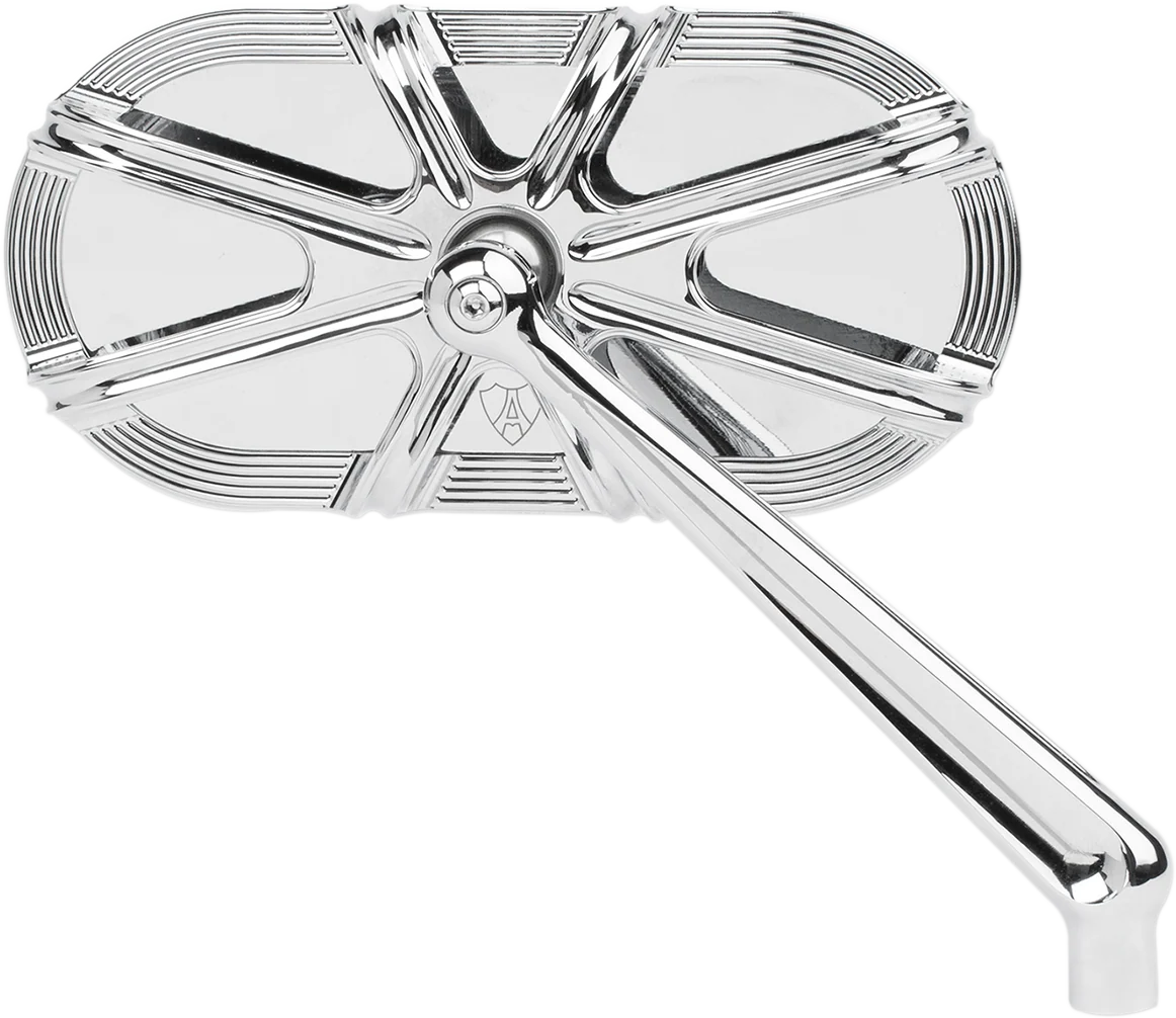 Smooth ARLEN NESS Mirror - Side View - Caged Series 10 Gauge - Chrome - Right 13-163 Organic