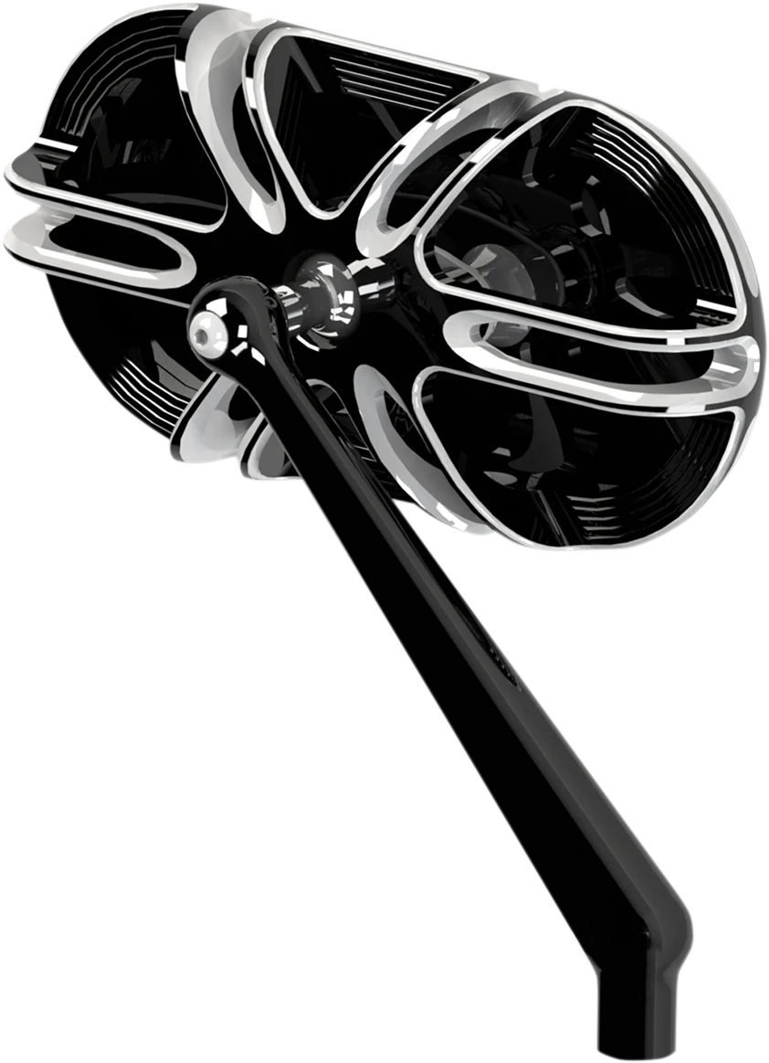 Certified ARLEN NESS Mirror - Side View - Caged Series Deep Cut - Black - Right 13-166 Innovative