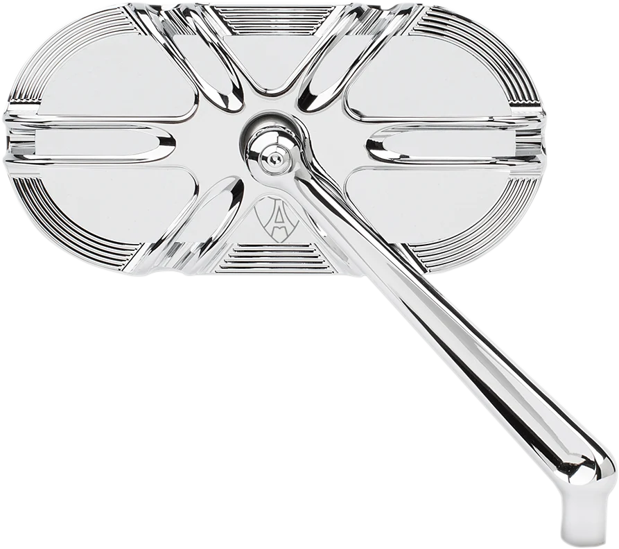 Proven ARLEN NESS Mirror - Side View - Caged Series Deep Cut - Chrome - Left 13-165 Elegant