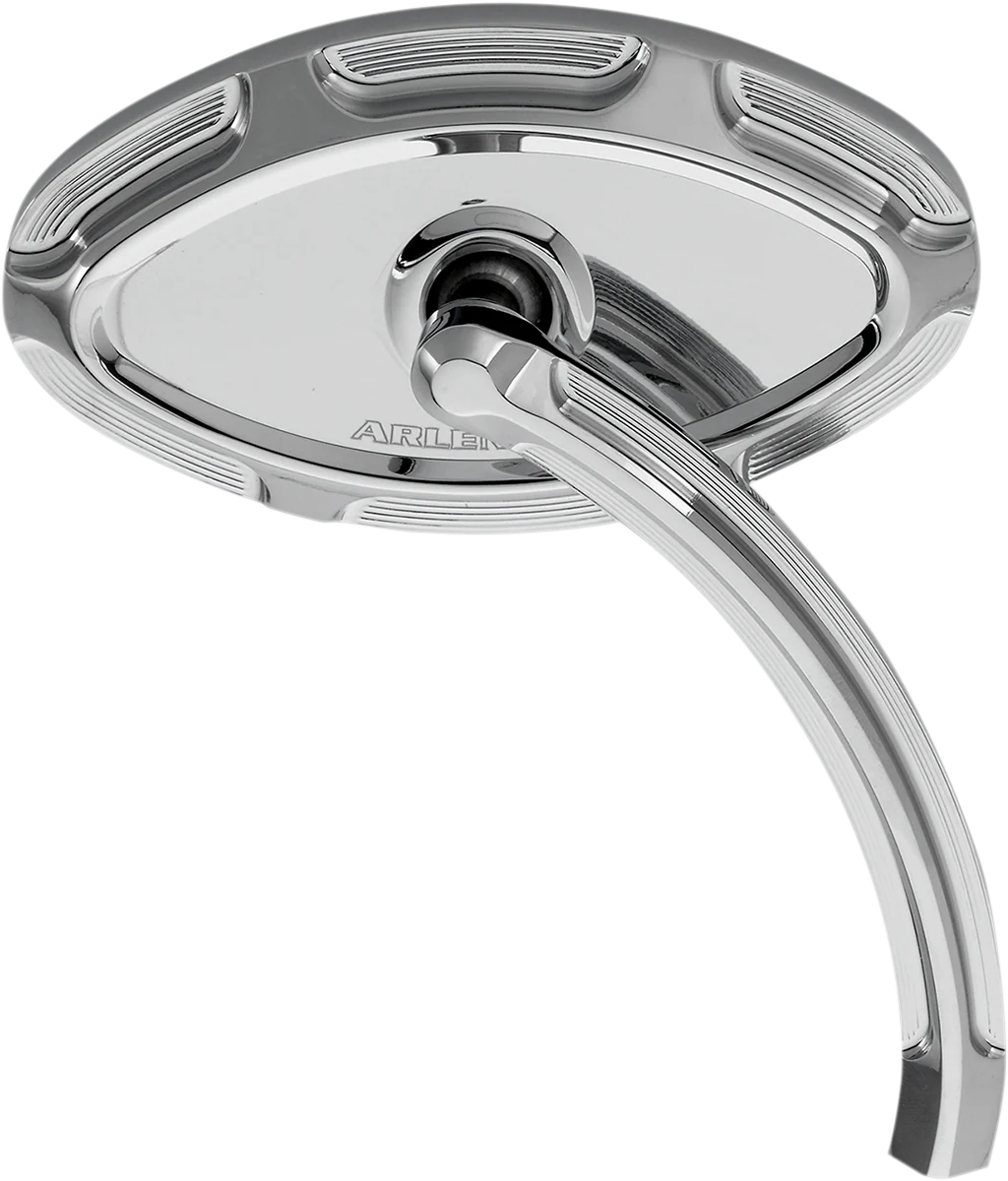 Smart ARLEN NESS Mirror - Beveled - Side View - Short - Cat Eye - Chrome - Right 13-133 Solid