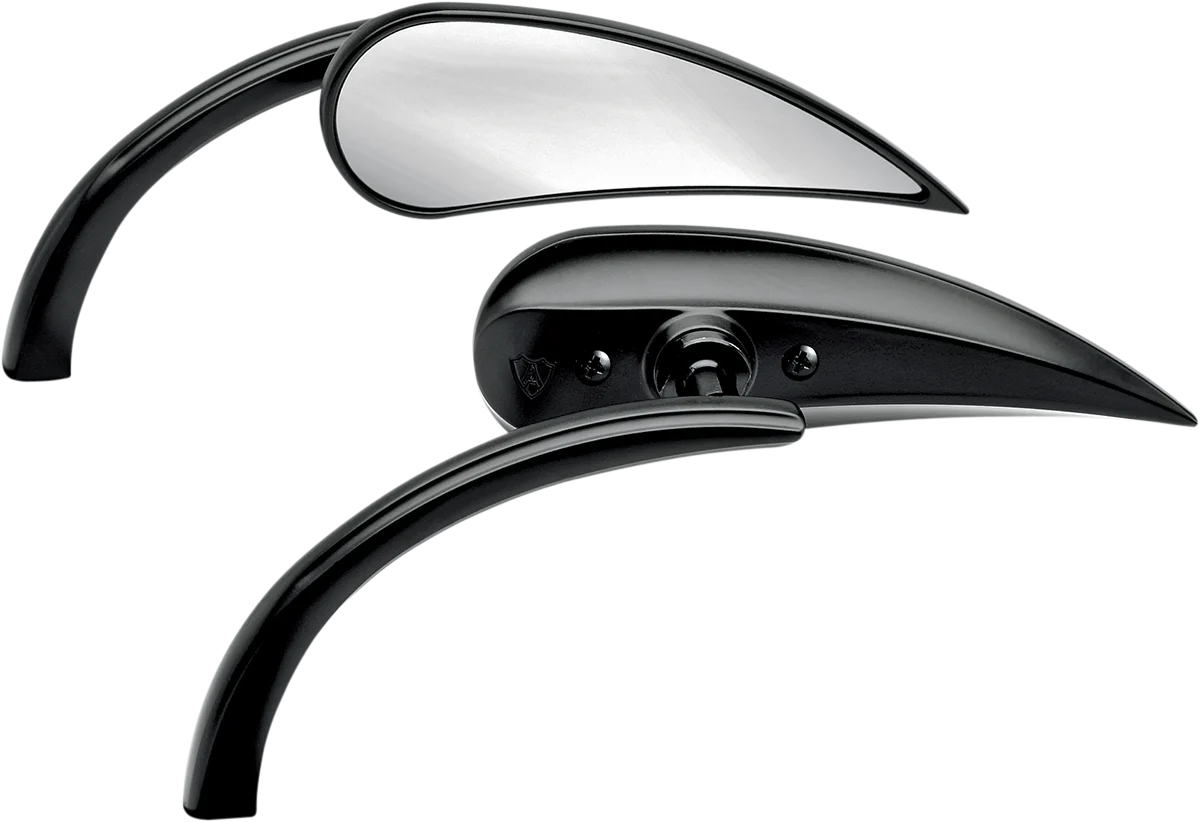 Reliable ARLEN NESS Mirror - Micro - Rad 2 - Side View - Teardrop - Black - Right 13-401 Smooth