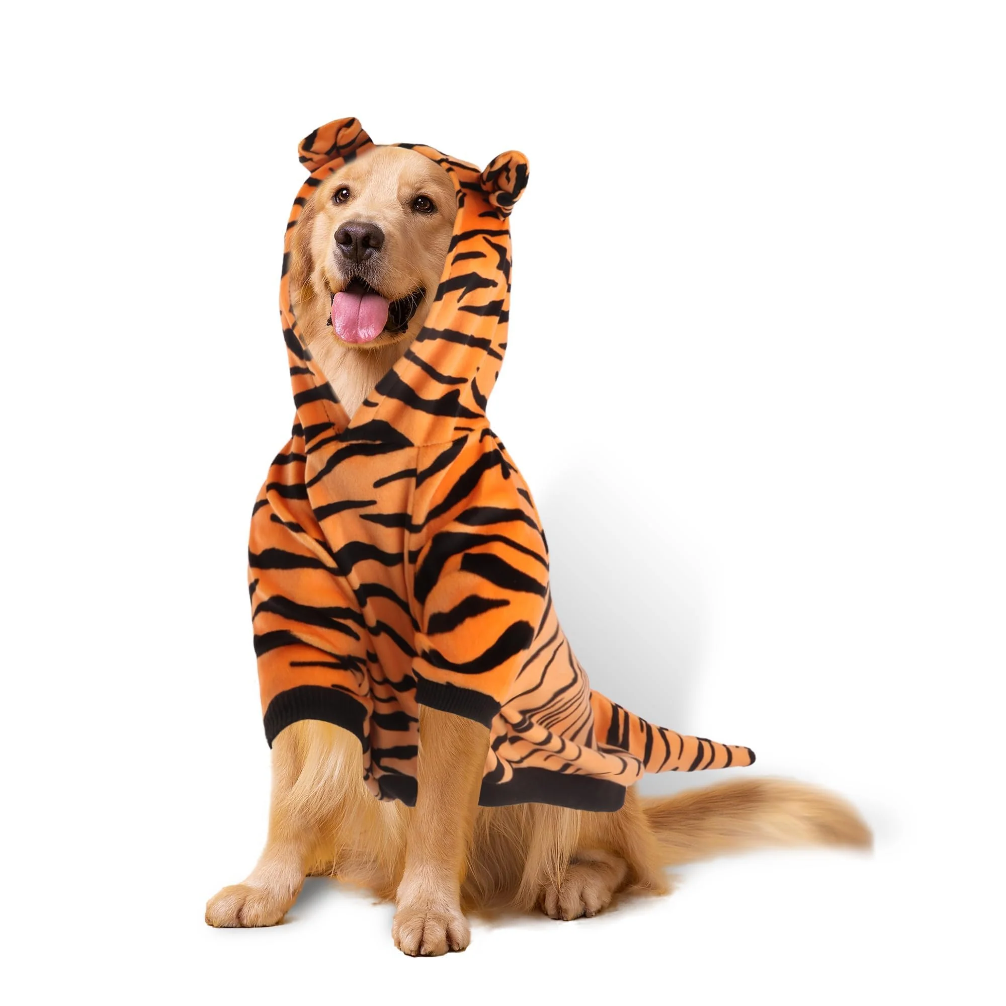 Trusted DELIFUR Large Dog Tiger Costume – Tiger Hoodie for Medium to XXX-Large Dogs Fast