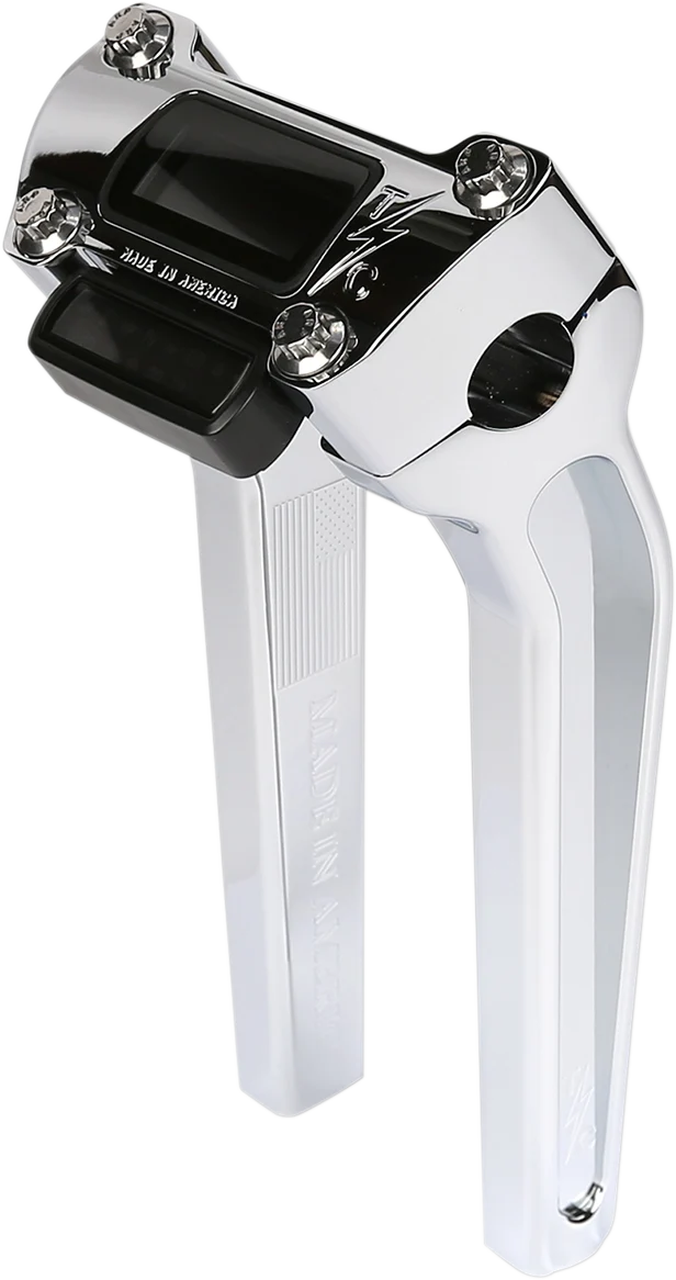 Practical THRASHIN SUPPLY CO. Risers - Pull Back - 9-1 2 - Gauge Cutout - Chrome TSC-9500-3 Traditional