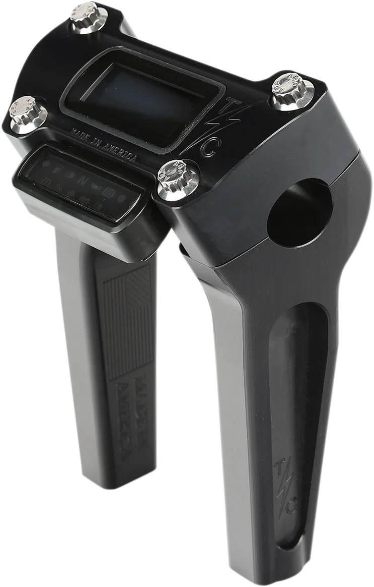 High-Grade THRASHIN SUPPLY CO. Risers - Straight - 6 - Gauge Cutout - Black TSC-6025-1 Fast