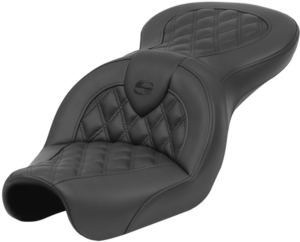 Traditional SADDLEMEN Roadsofa Seat - Lattice Stitch - without Backrest - FXD '04-'05 804-04-182 Trusted