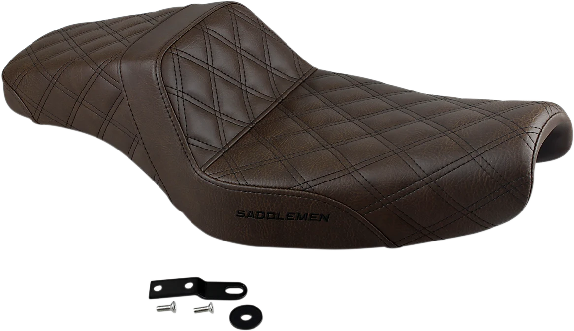 Advanced SADDLEMEN Step-Up Seat - Full Lattice Stitch - Brown - XL 807-11-175BR Reliable