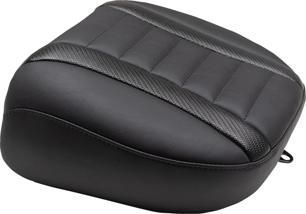 Durable MUSTANG Deluxe Touring Passenger Seat - Black Stitch - Carbon Fiber Inlay - FLH FLT '23-'24 88402 Eco-Friendly