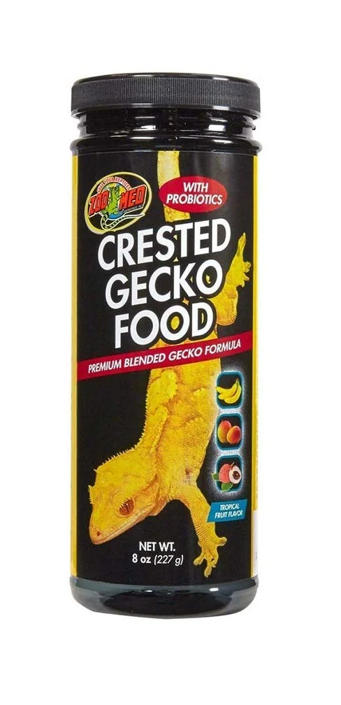 Genuine Zoo Med Crested Gecko Food - Tropical Fruit 8 oz Probiotic Diet for Crested New Caledonian Geckos Efficient