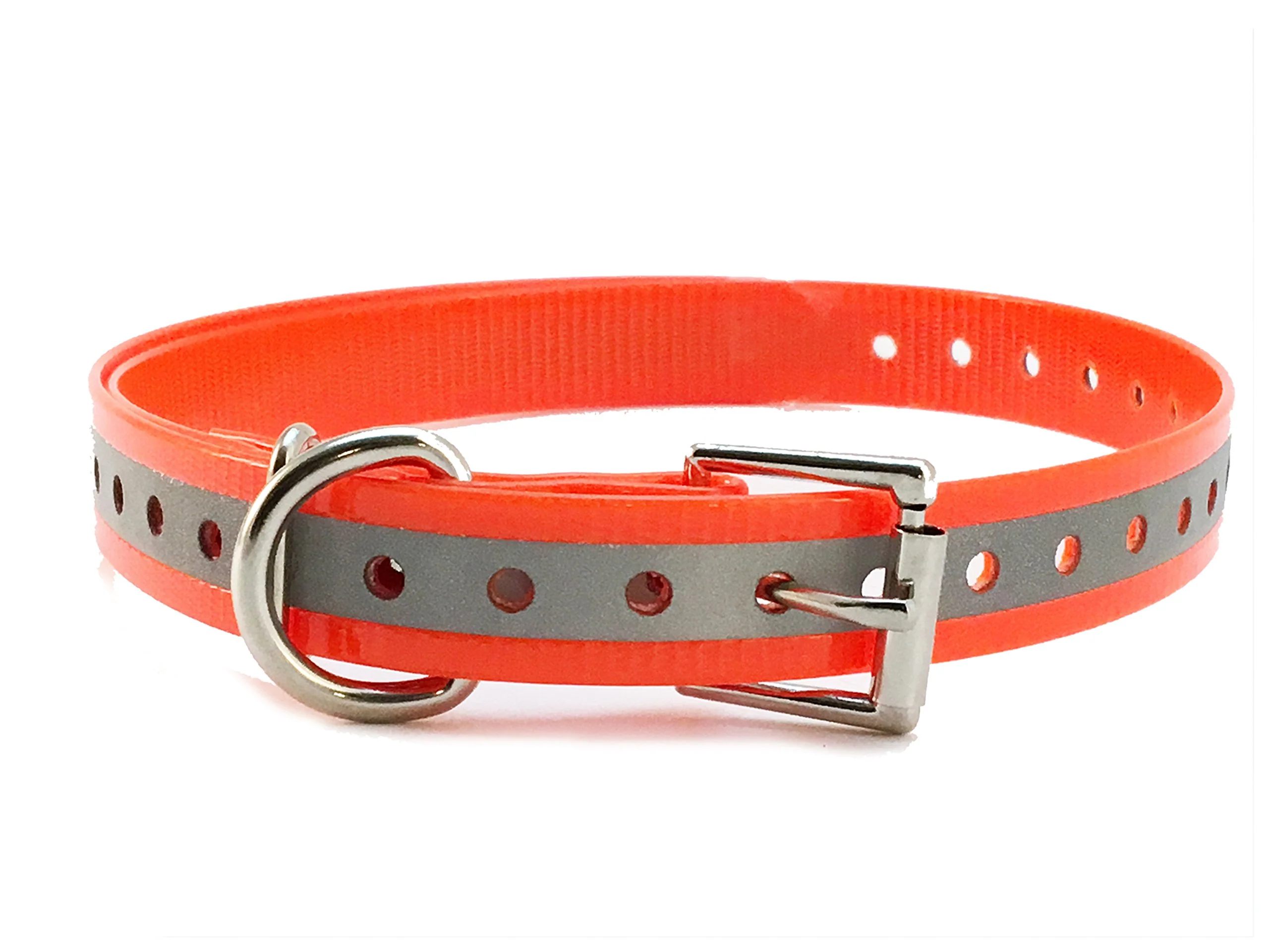 Reliable Strap for Dogtra Collars - 3 4 inch Wide 28 inch Adjustable Reflective Orange Sparky Pet Co Recyclable