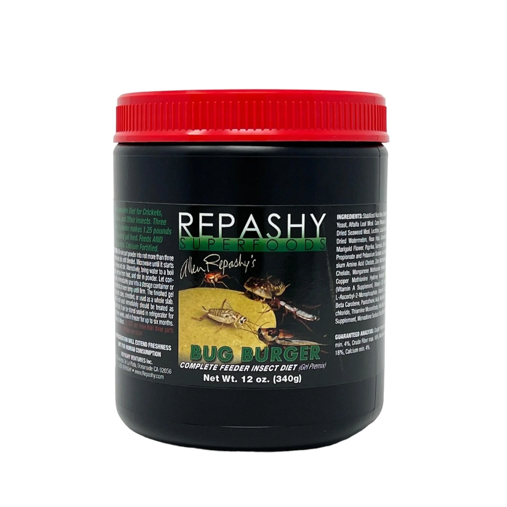 Classic Repashy SuperFoods Bug Burger 12 Oz Jar Complete Insect Gel Diet Recyclable