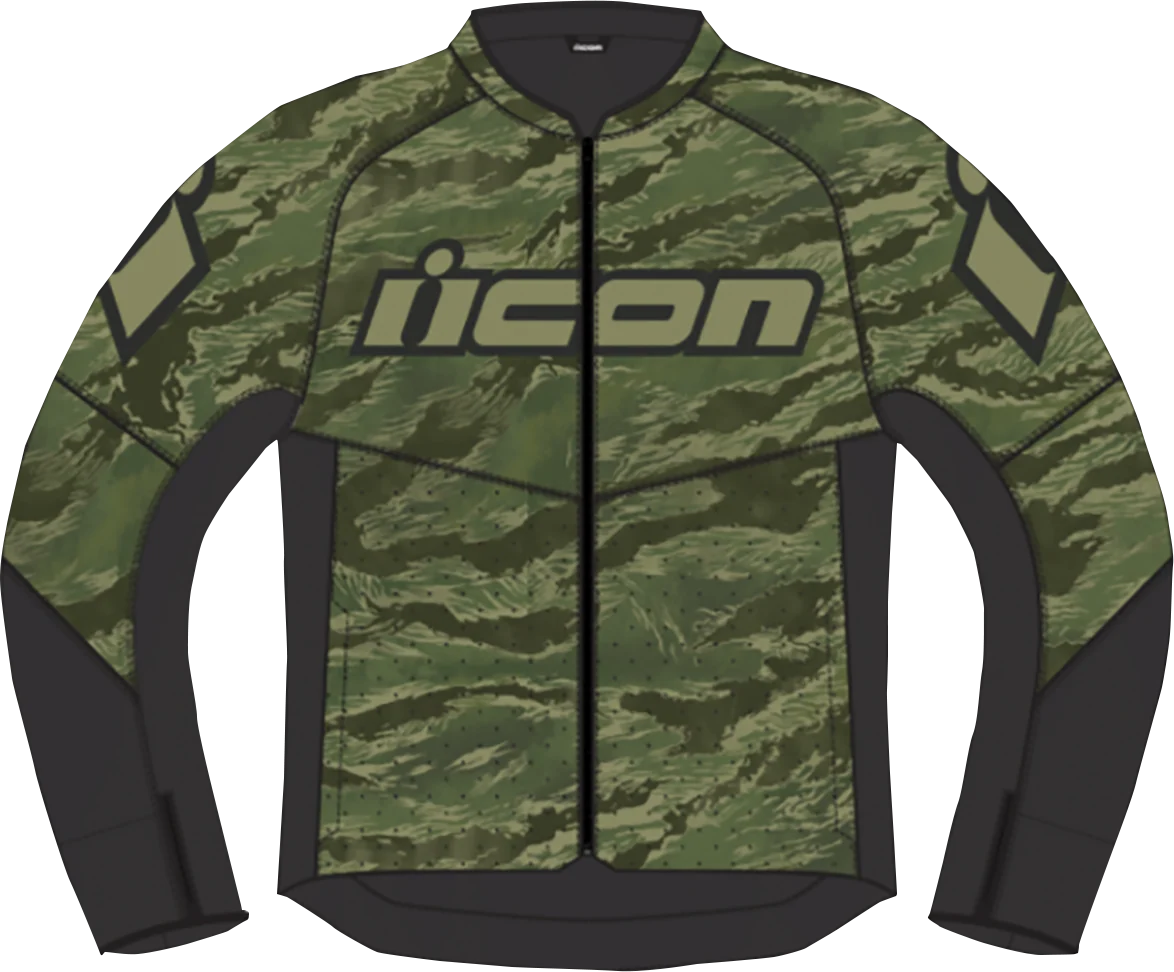 Traditional ICON Hooligan CE Tigersblood Jacket - Green - Large 2820-6154 Minimalist