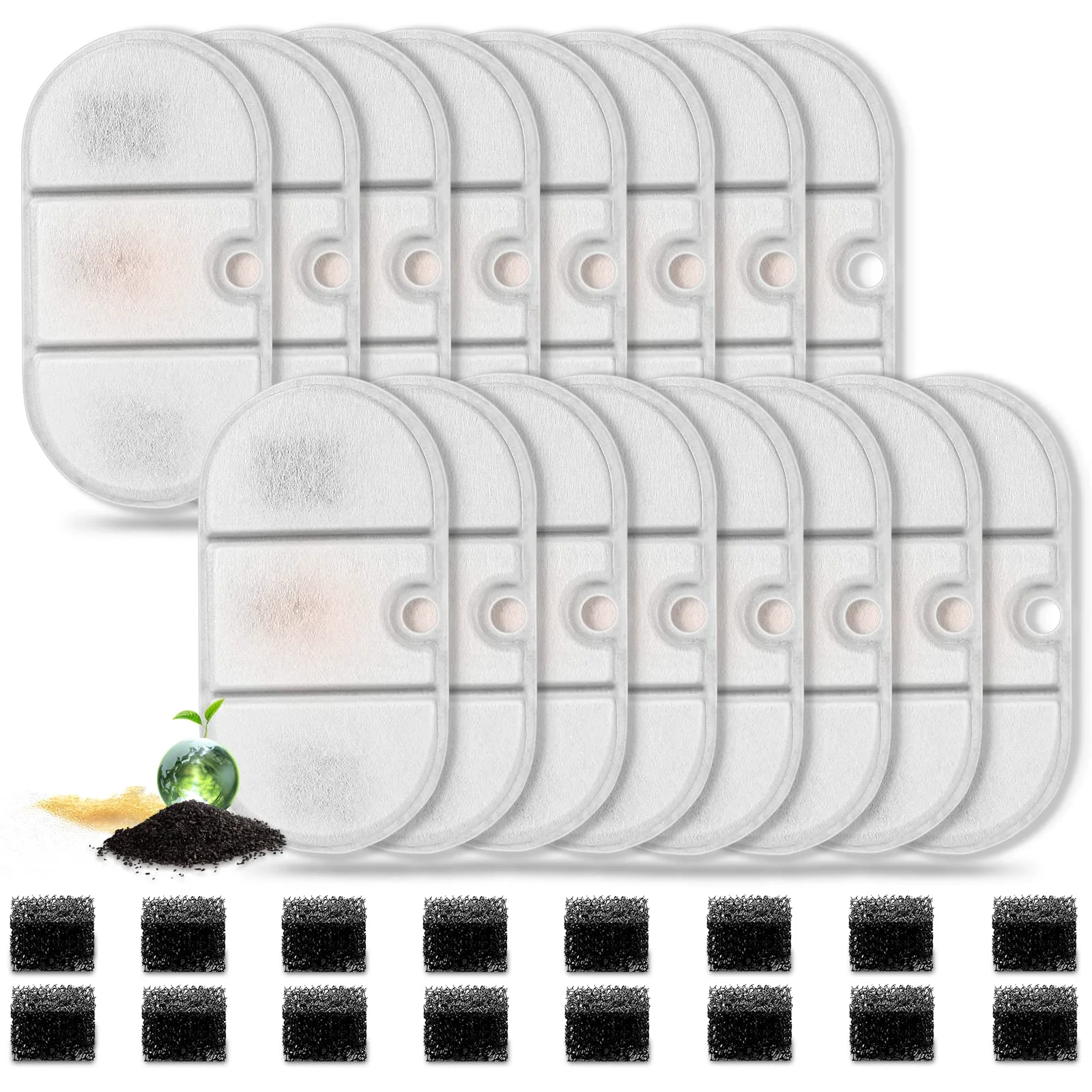 Casual Cepheus 16-Pack Filters for PETLIBRO PLWF002 Cat Fountain – 2.1L Practical