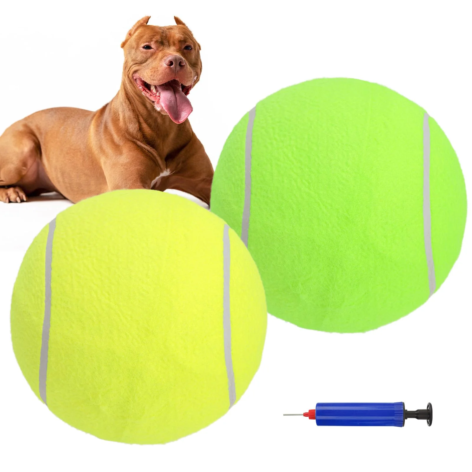 Exclusive SCENE Giant Tennis Ball for Dogs 2 Pack – 9.5-Inch Large Durable Tennis Balls Eco-Friendly