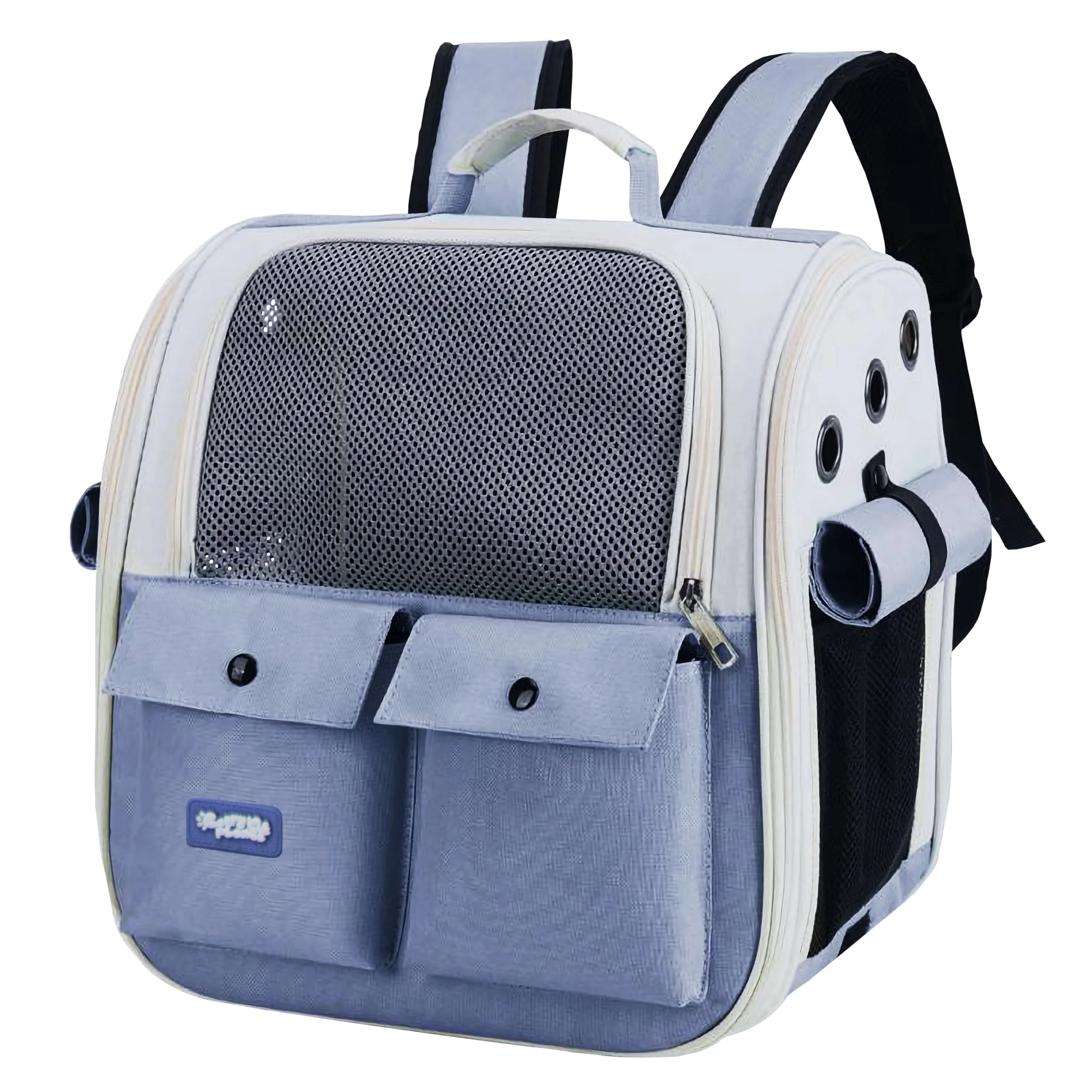 Comfortable Durable Blue Cat Carrier Backpack – Ventilated Pet Travel Bag up to 22 lbs Airline TSA Carry Me Please Exceptional