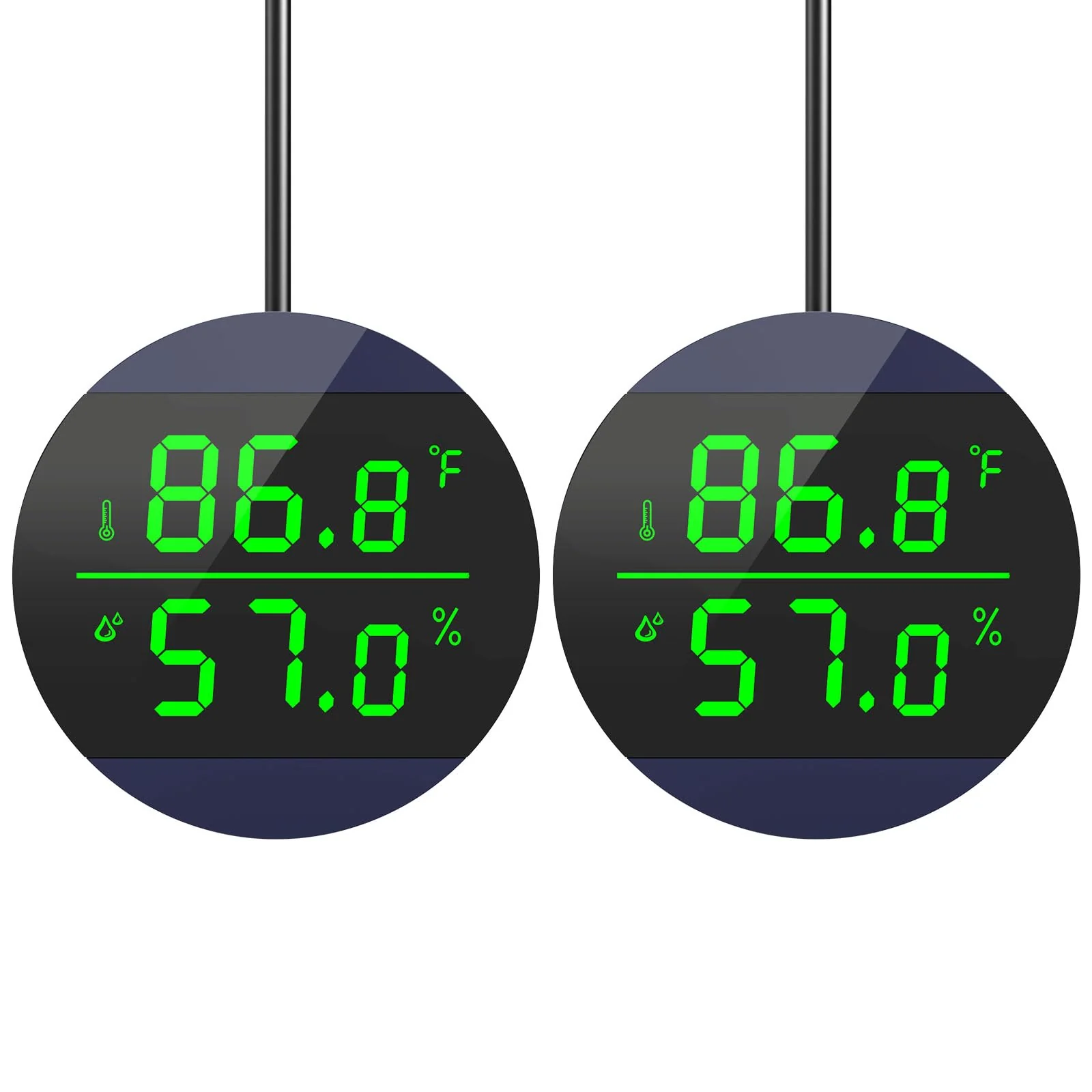 Long-Lasting QZQ Reptile Thermometer Humidity Gauge – LED Digital Hygrometer 2 Pack for Bearded Dragons Gecko and More Flexible
