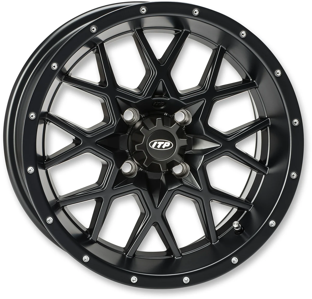 Selected ITP Wheel - Hurricane - Front Rear - Black Machined - 20x6.5 - 4 137 - 4 2.5 10 mm 2022517546B Classic