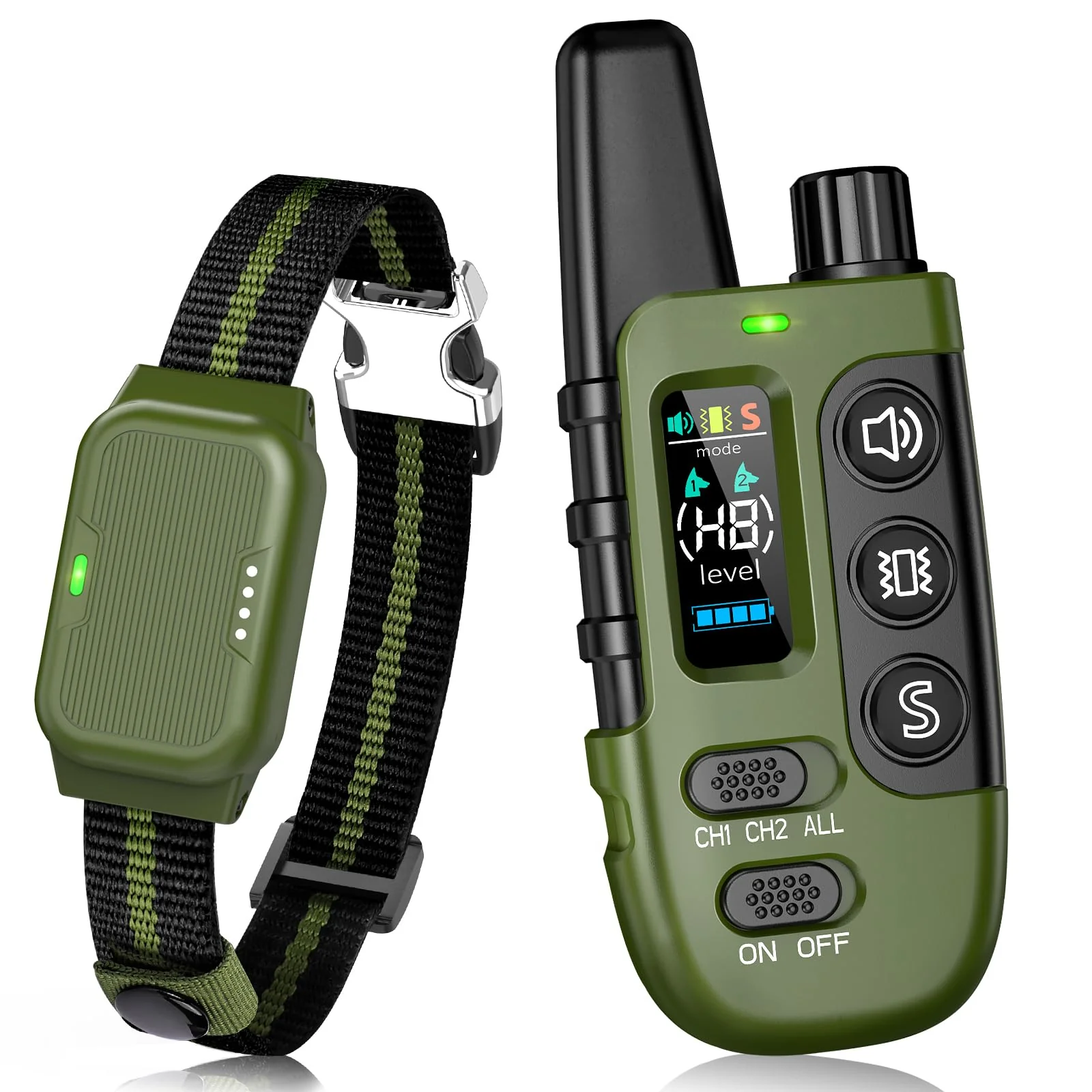 Unique ByteRoll Shock Collar for Dogs — 1600 ft Remote Waterproof 3-Mode Training for Medium to Large Dogs Powerful