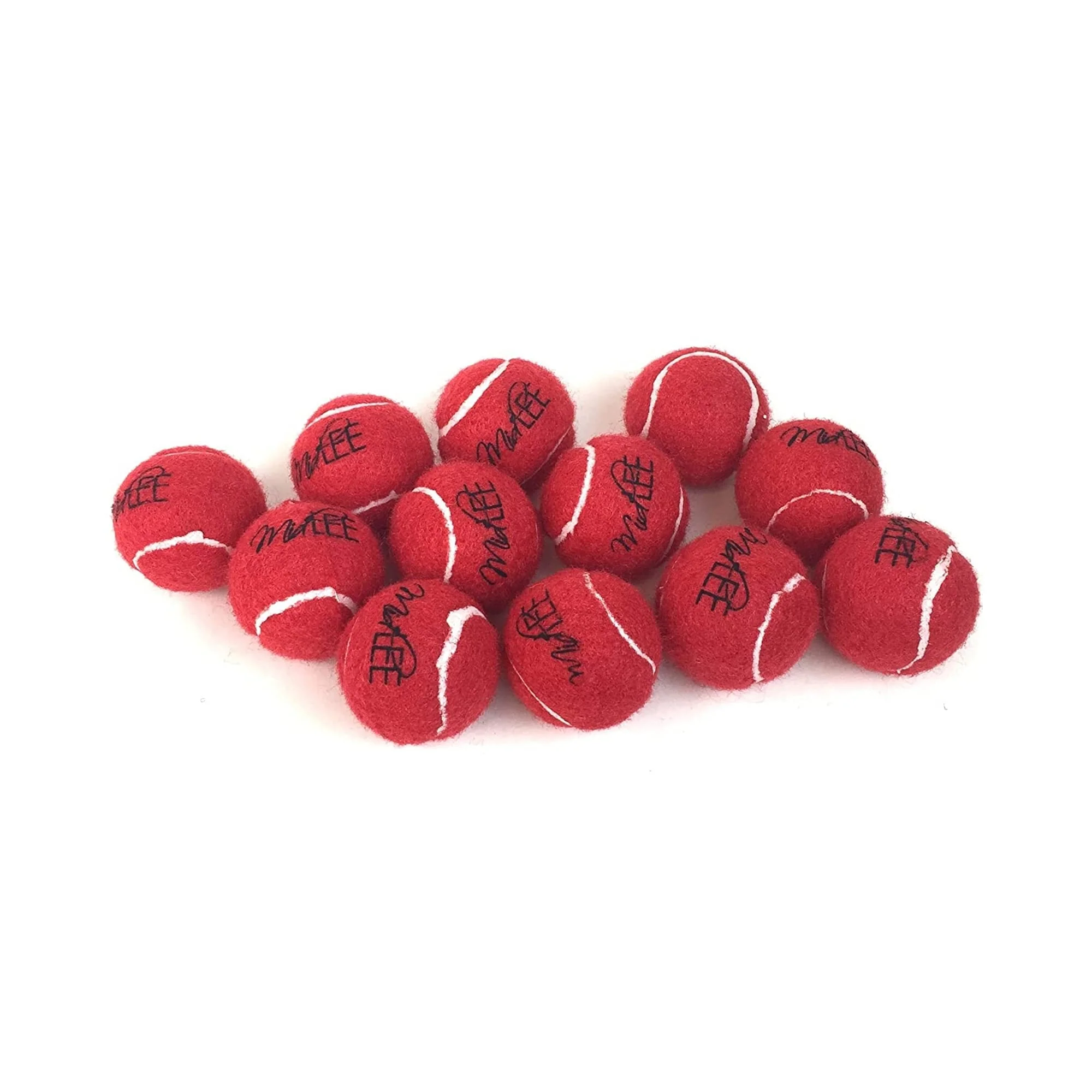Certified Midlee MINI Dog Tennis Balls Red – 1.5 12-Pack for Small Dogs Convenient