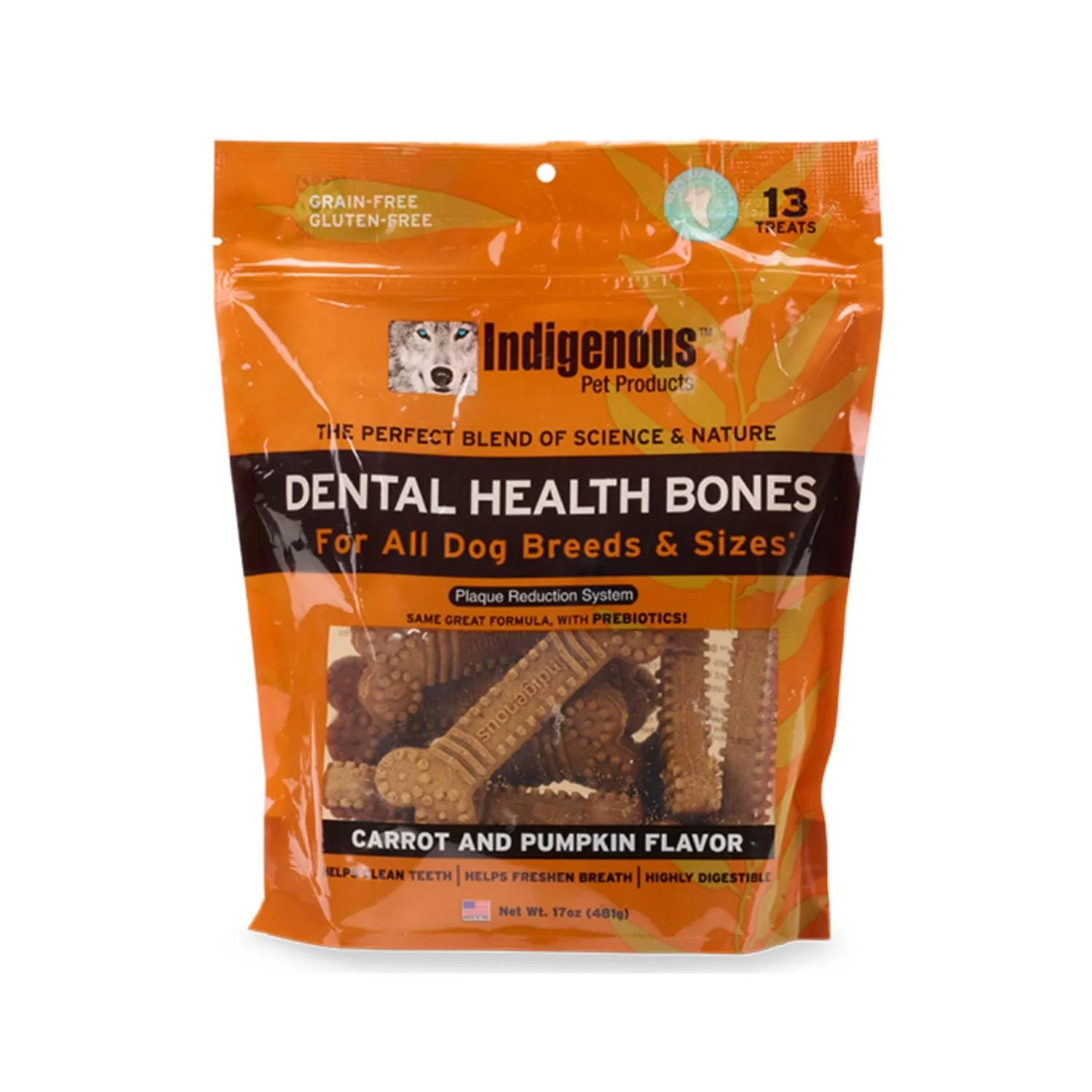 Exceptional Indigenous Dental Health Bones Carrot Pumpkin Flavor – Grain- Dental Chews Original