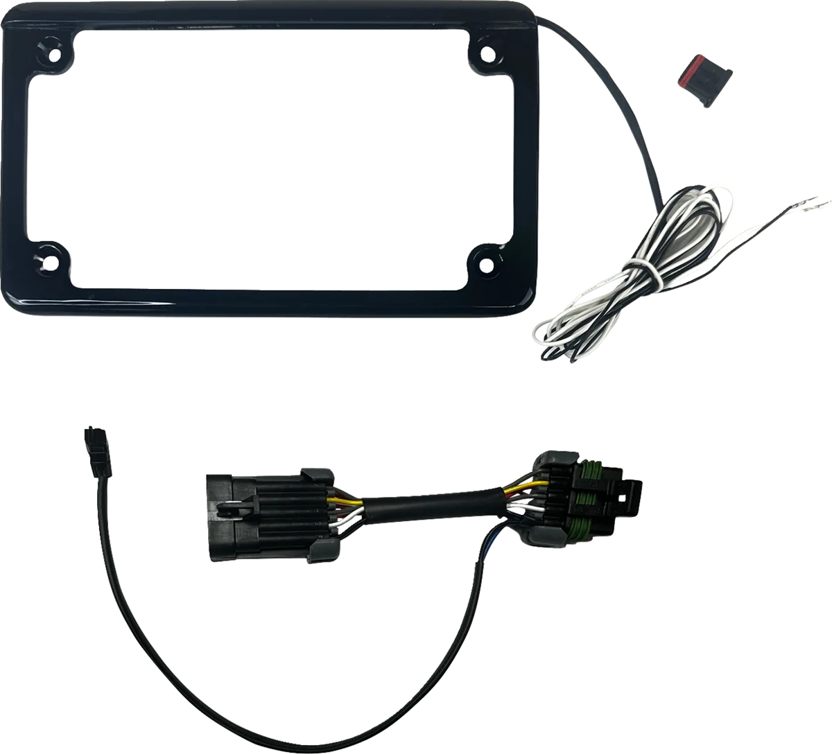 Detailed CUSTOM DYNAMICS Lighted License Plate Frame - Gloss Black - RZR Pro CD-LPF-RZRPRO Refined