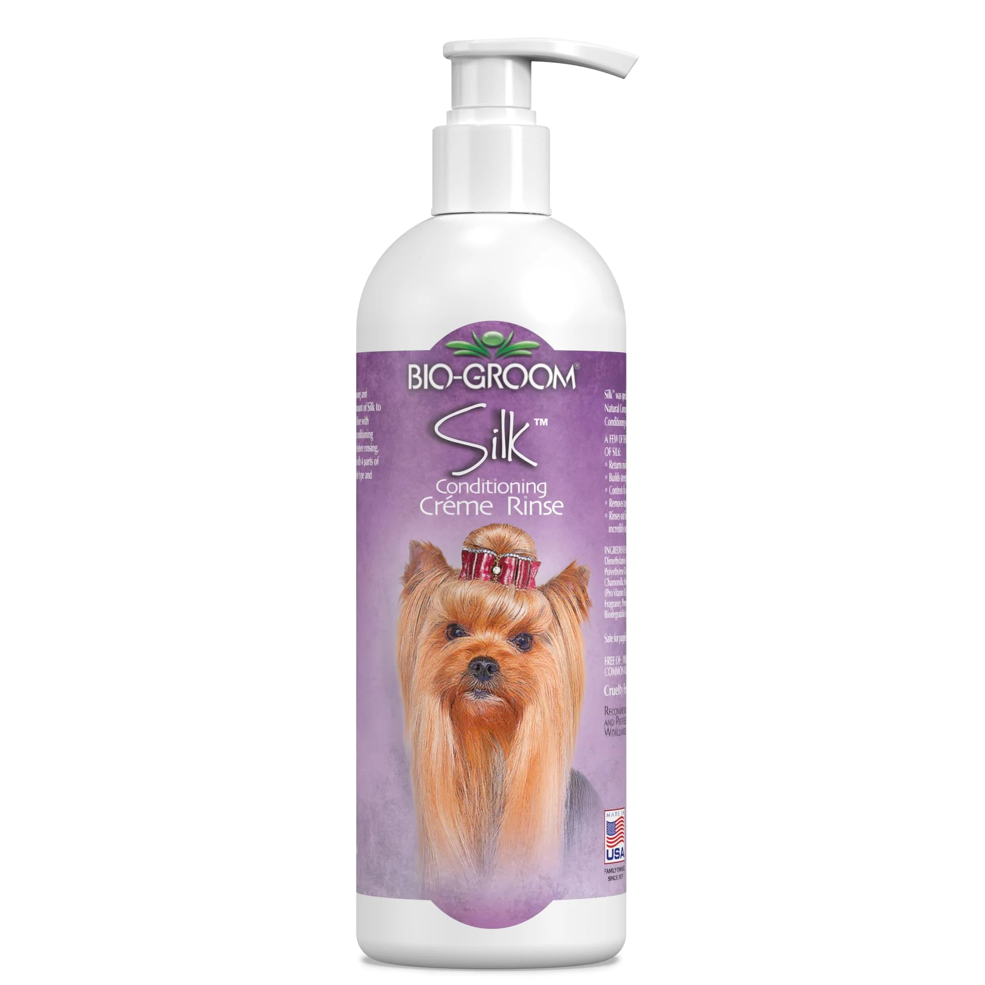 Detailed Bio-Groom Silk Creme Rinse Dog Conditioner – Tearless Cruelty- Detangler 32 oz Minimalist