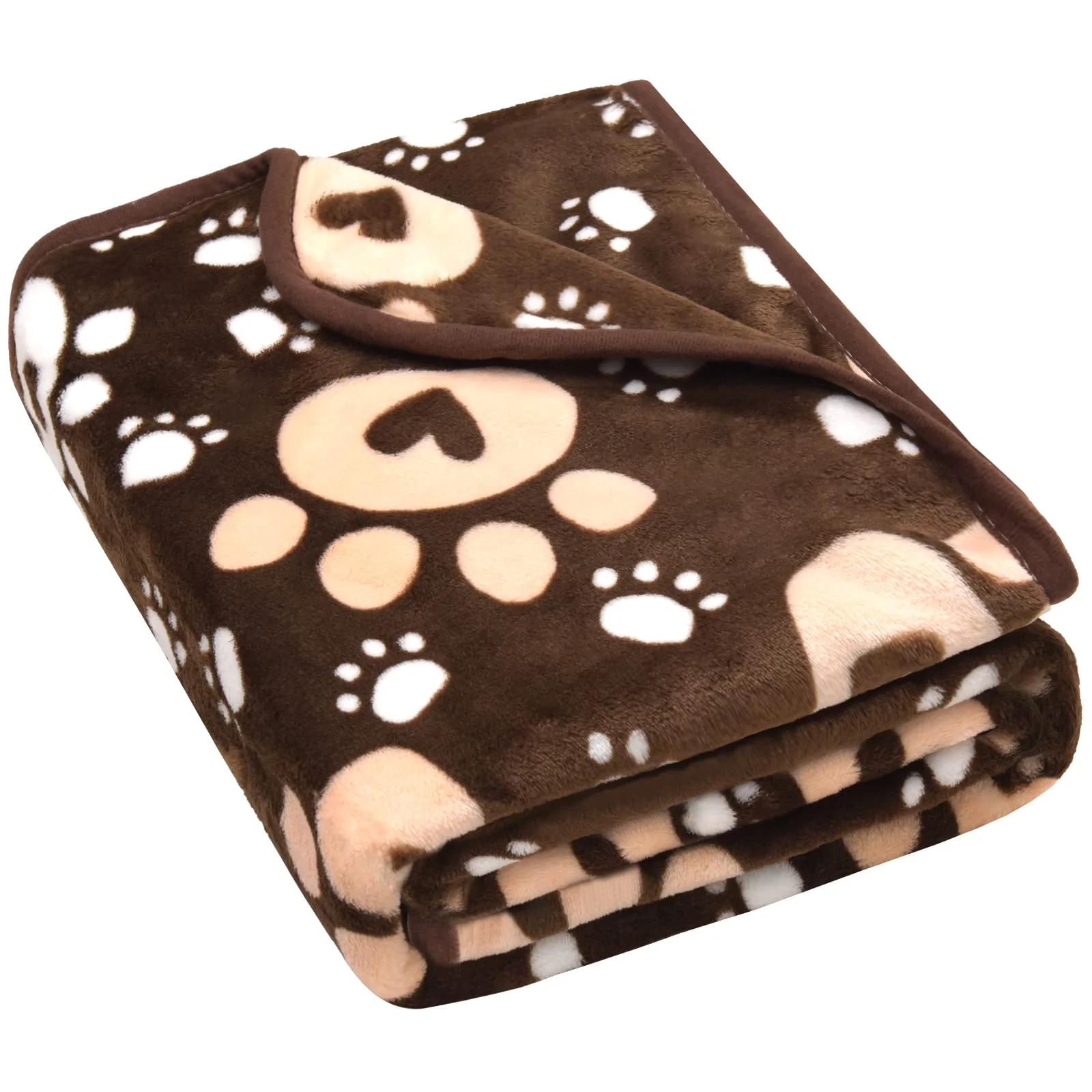 Original Design AHOOCUSTOM Dog Blanket - Soft Fleece Throw for Large Dogs Brown 50x40 in Luxury