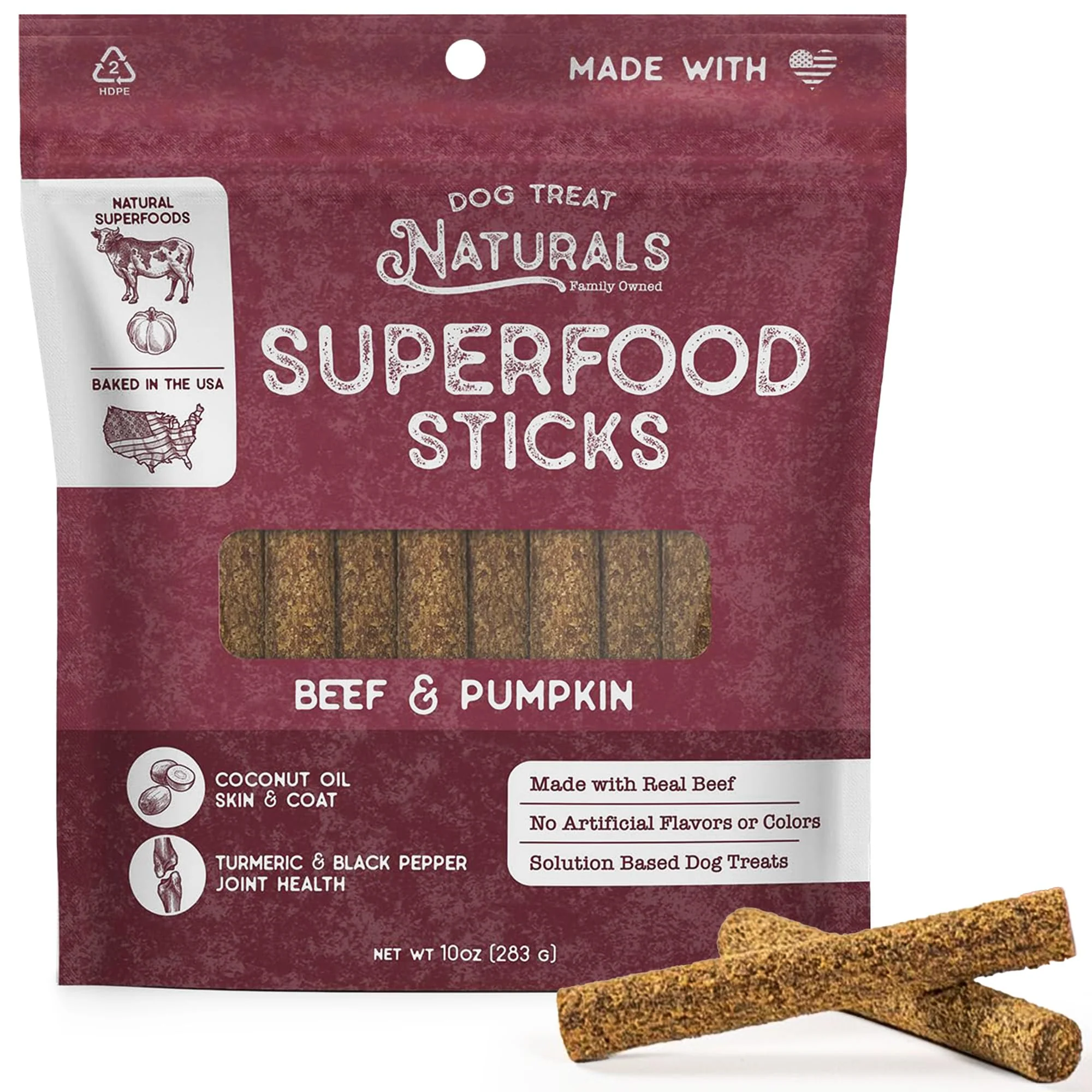 Comfortable Dog Treat Naturals Beef Pumpkin Superfood Sticks for Dogs All-Natural Training Treats Consistent