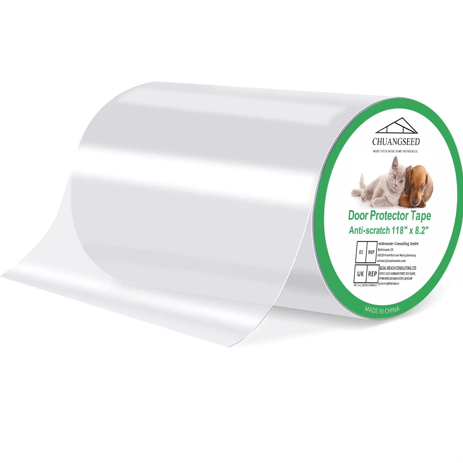 Verified CHUANGSEED Door Protector 118 x 8.2 Clear Anti-Scratch Shield for Dogs Cats Easy-to-Use