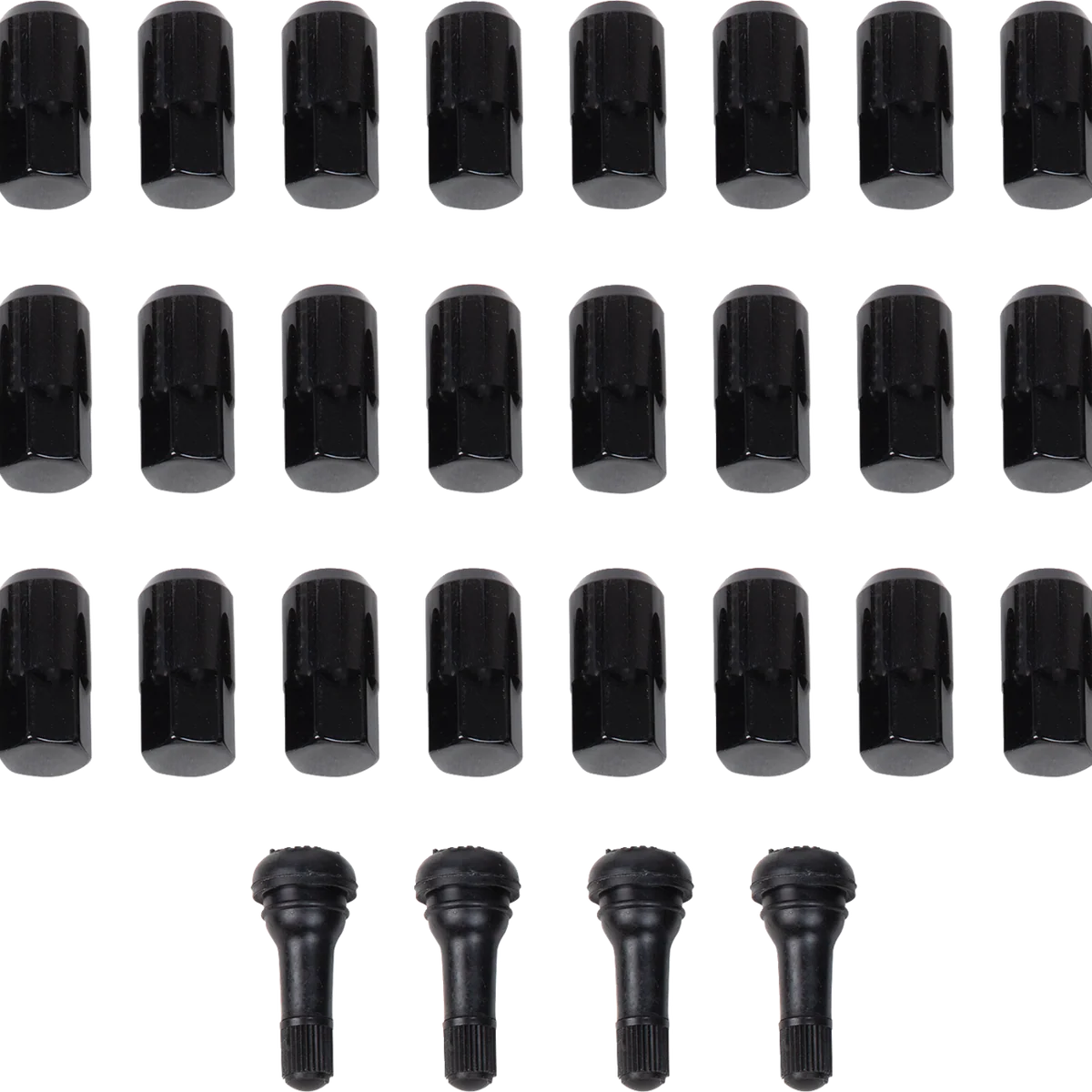 Fine MOOSE OFFROAD Lug Nuts with Valve Stems - 12 mm x 1.50 - Black - Tapered - 24 Pack SP300MO207B-24 Elegant