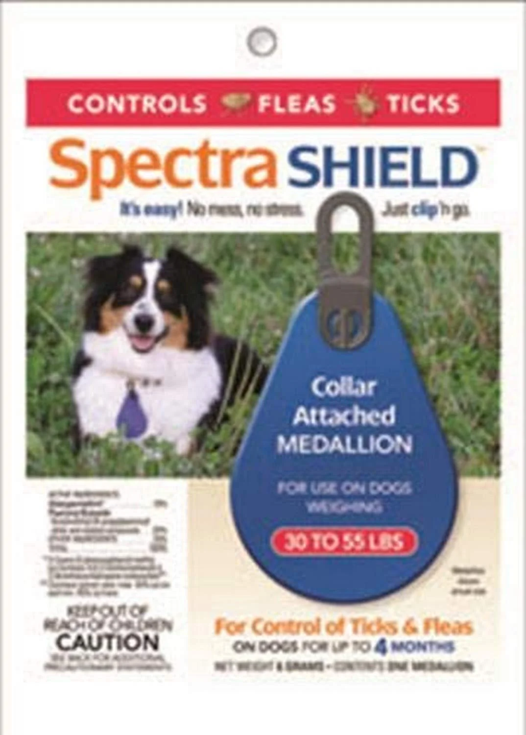Genuine Durvet Spectra Shield Collar Attached Medallion 30–55 lb Dogs Flea Tick Protection Easy-to-Use