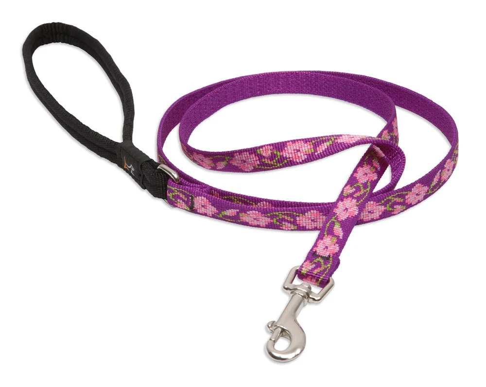 Crafted LupinePet s 6ft Rose Garden Leash – Padded Handle Even If Chewed for Small Pets Soft