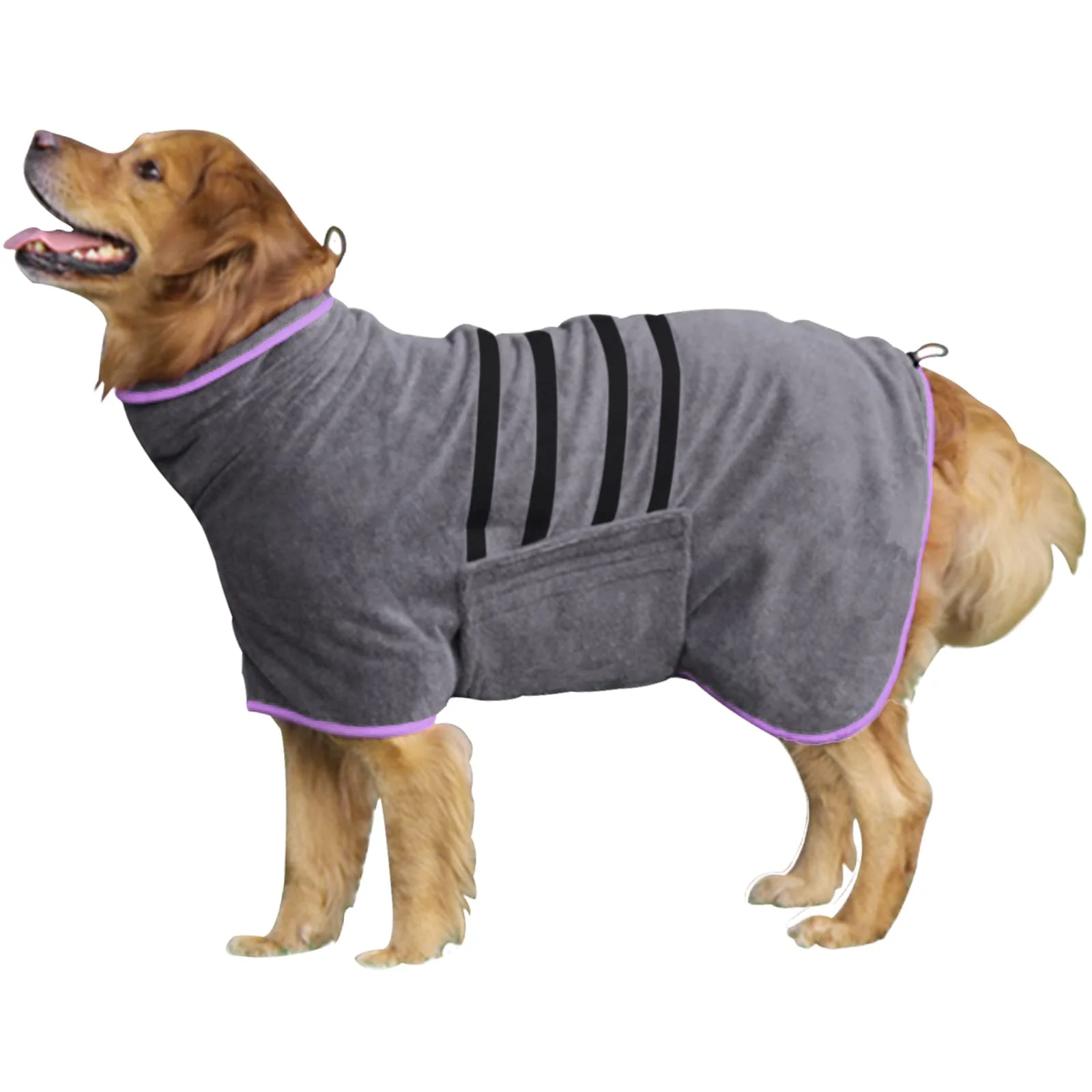 Verified HhiMyOct Dog Drying Coat – Fast Dry Microfiber Towel Robe with Adjustable Neck Waist Efficient