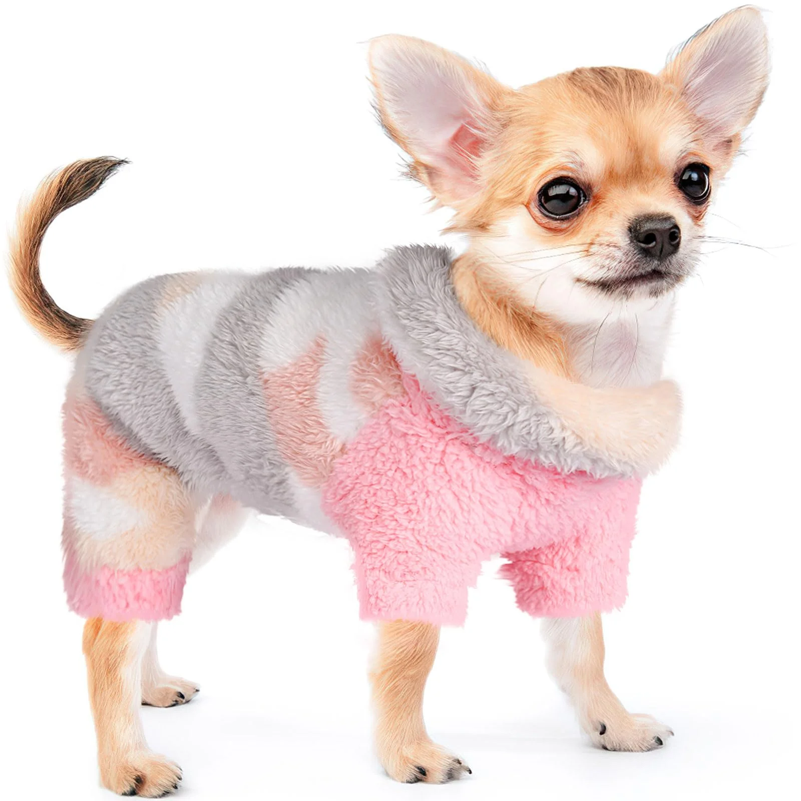 Unique Sebaoyu Turtleneck Dog Pajamas for Small Dogs – Fleece Winter Jumpsuit Camouflage Pink Small Practical