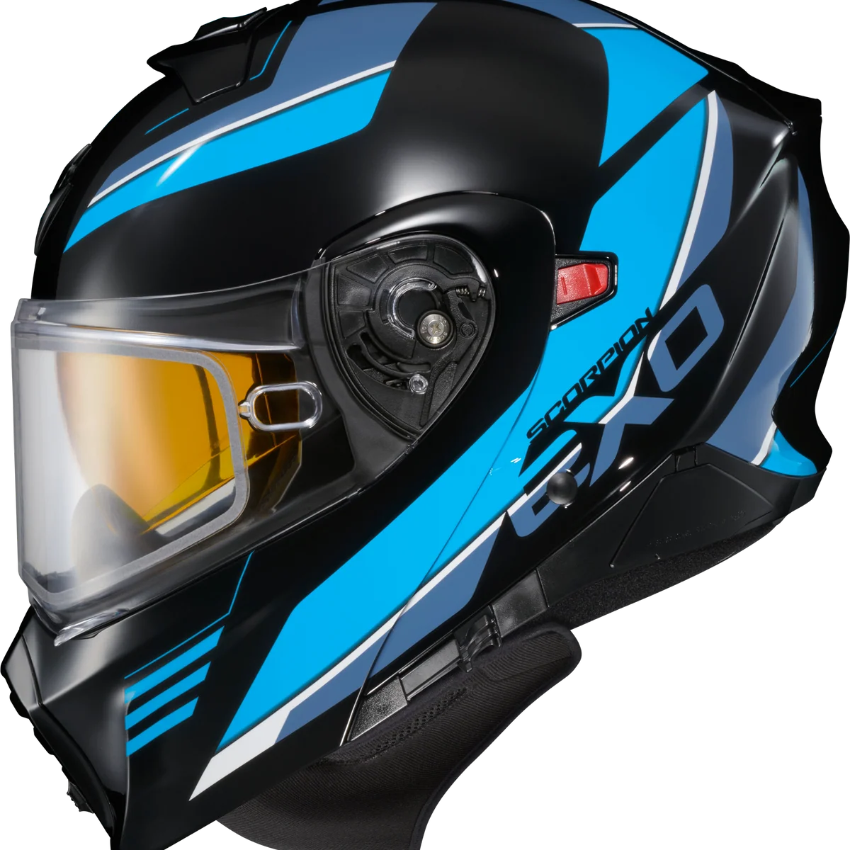 First-Class Scorpion - Exo Gt930 Cold Weather Helmet Modulus Blk Blu Sm Electric Verified